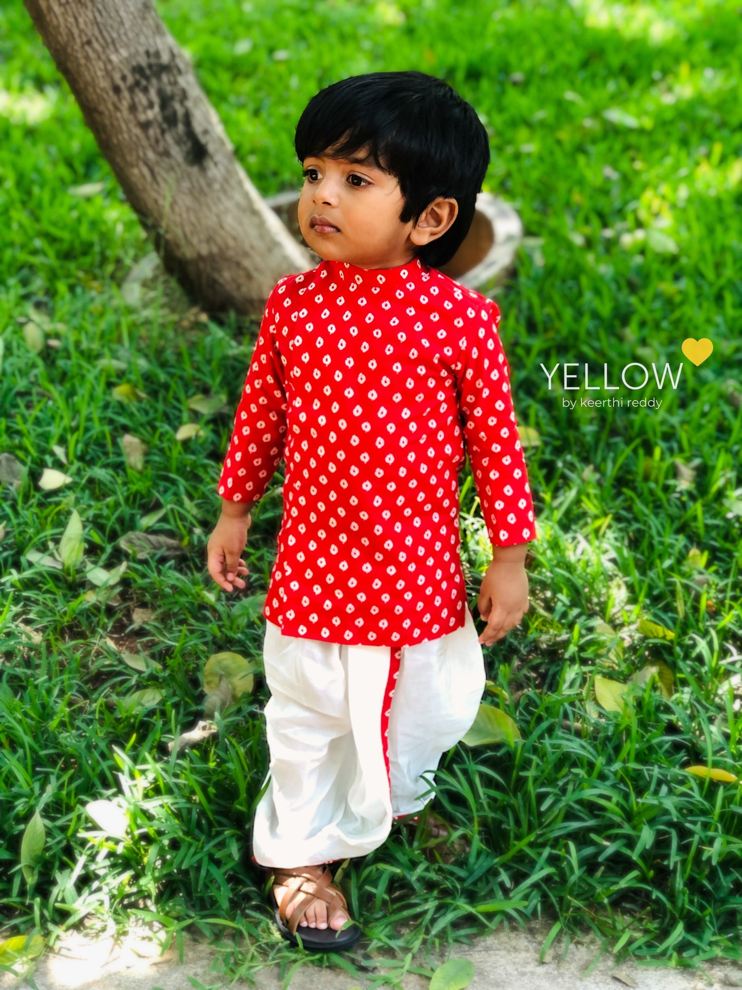 Bandhini Cotton kurta - dhoti