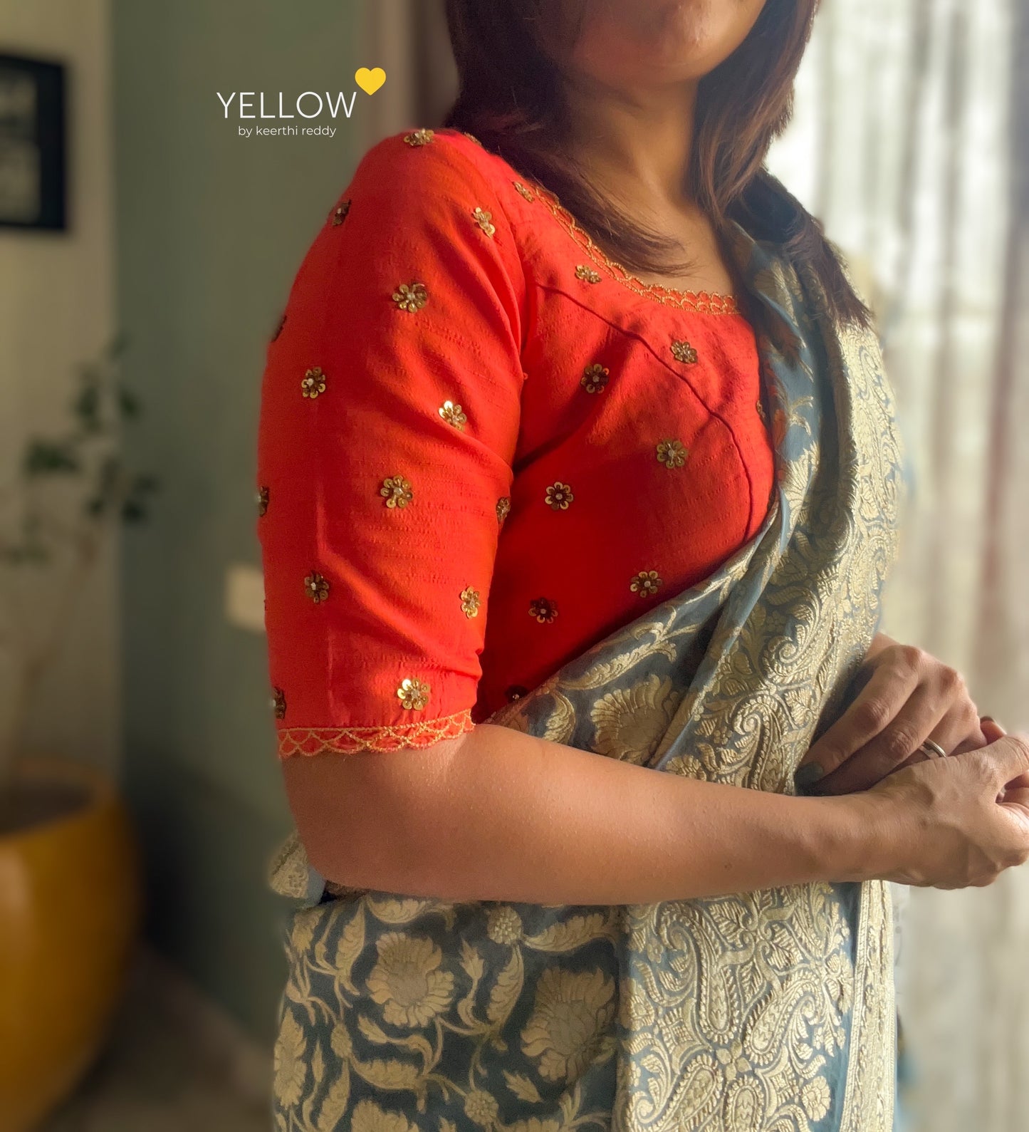 HANDWORKED RAWSILK BLOUSE