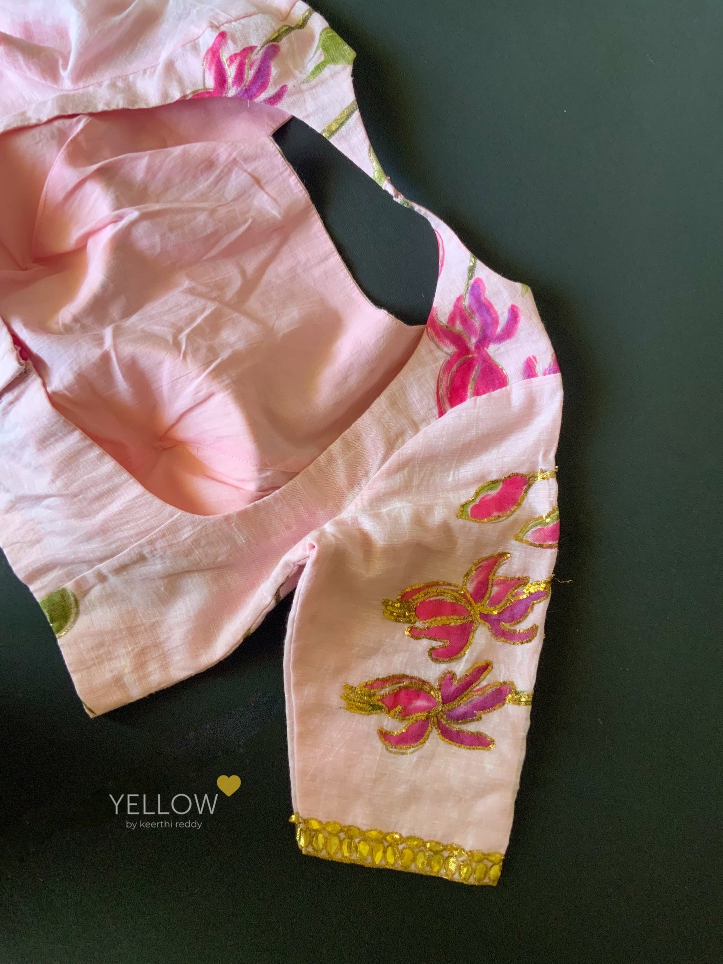 FLORAL HANDWORKED BLOUSE