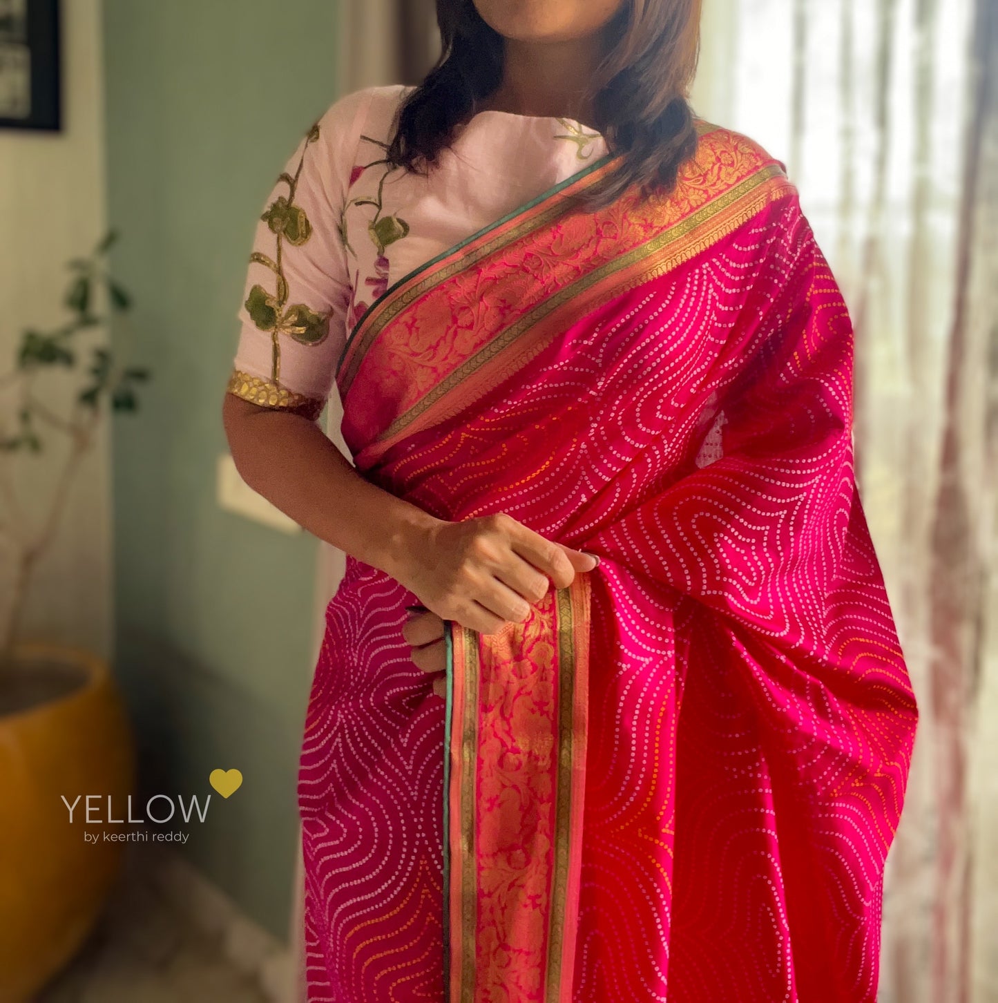FLORAL HANDWORKED BLOUSE