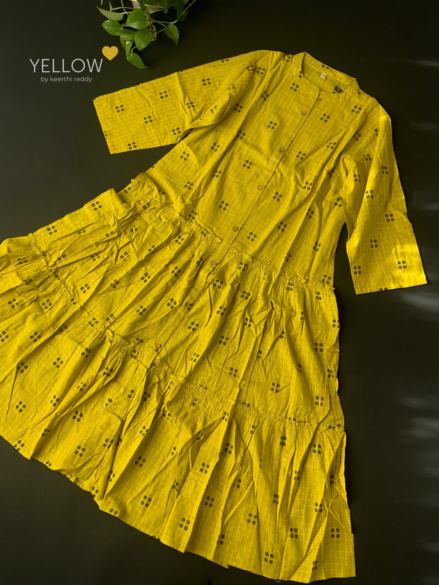 FRILLED COTTON DRESS