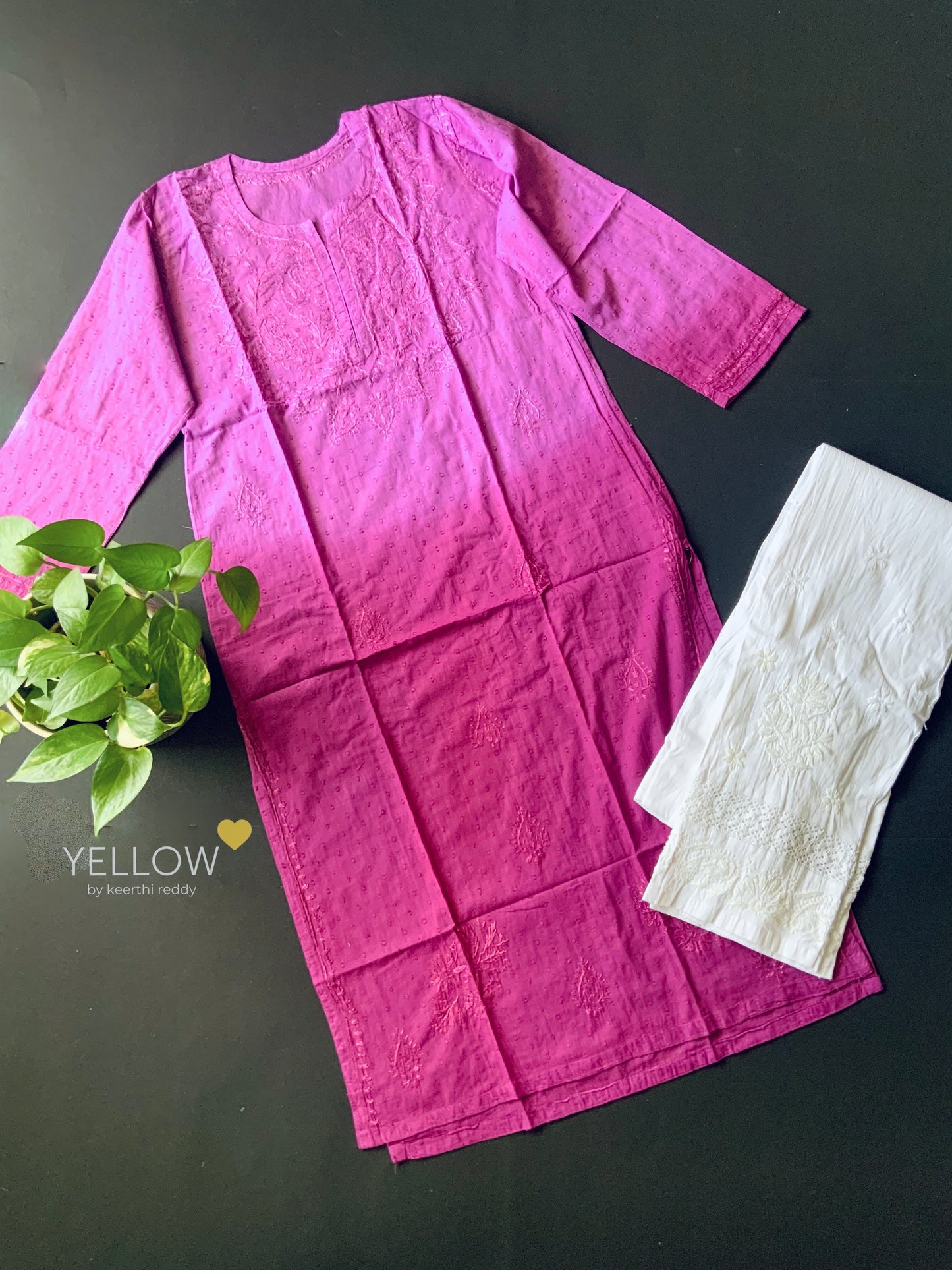 Cotton chikankari set