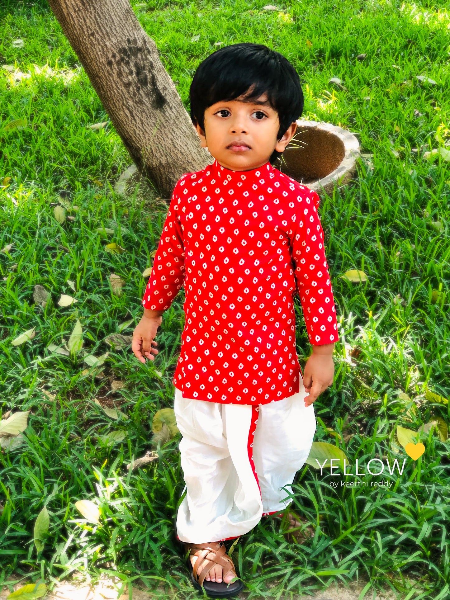 Bandhini Cotton kurta - dhoti