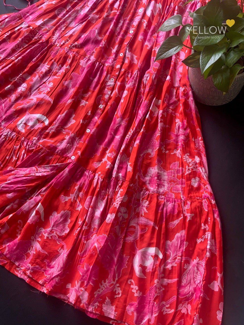 PRINTS AND FLARE - PINK ORANGE