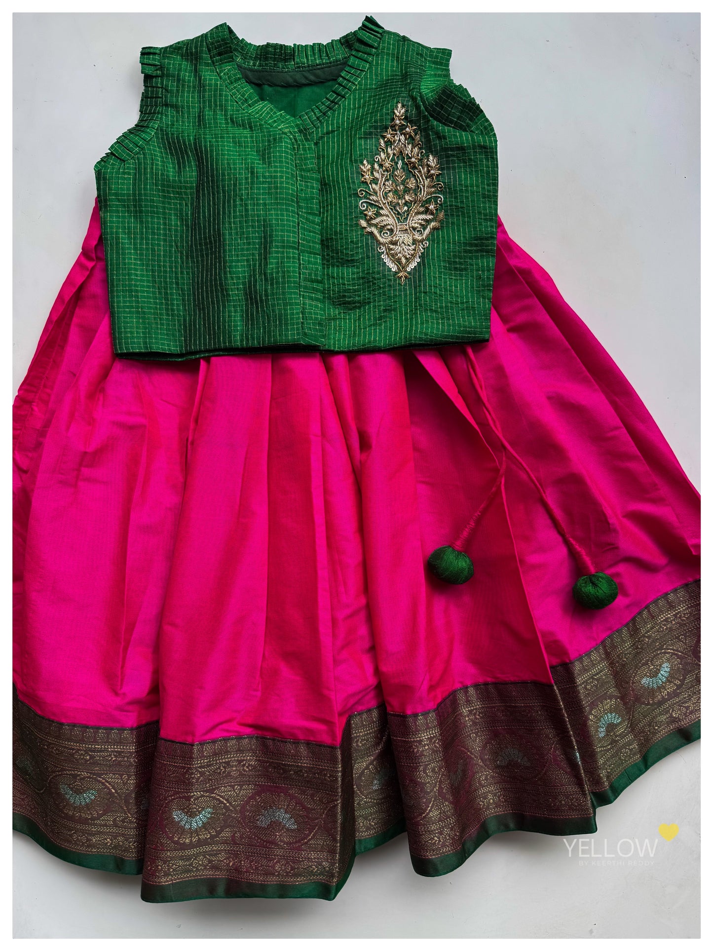 Toddler Silk croptop and skirt