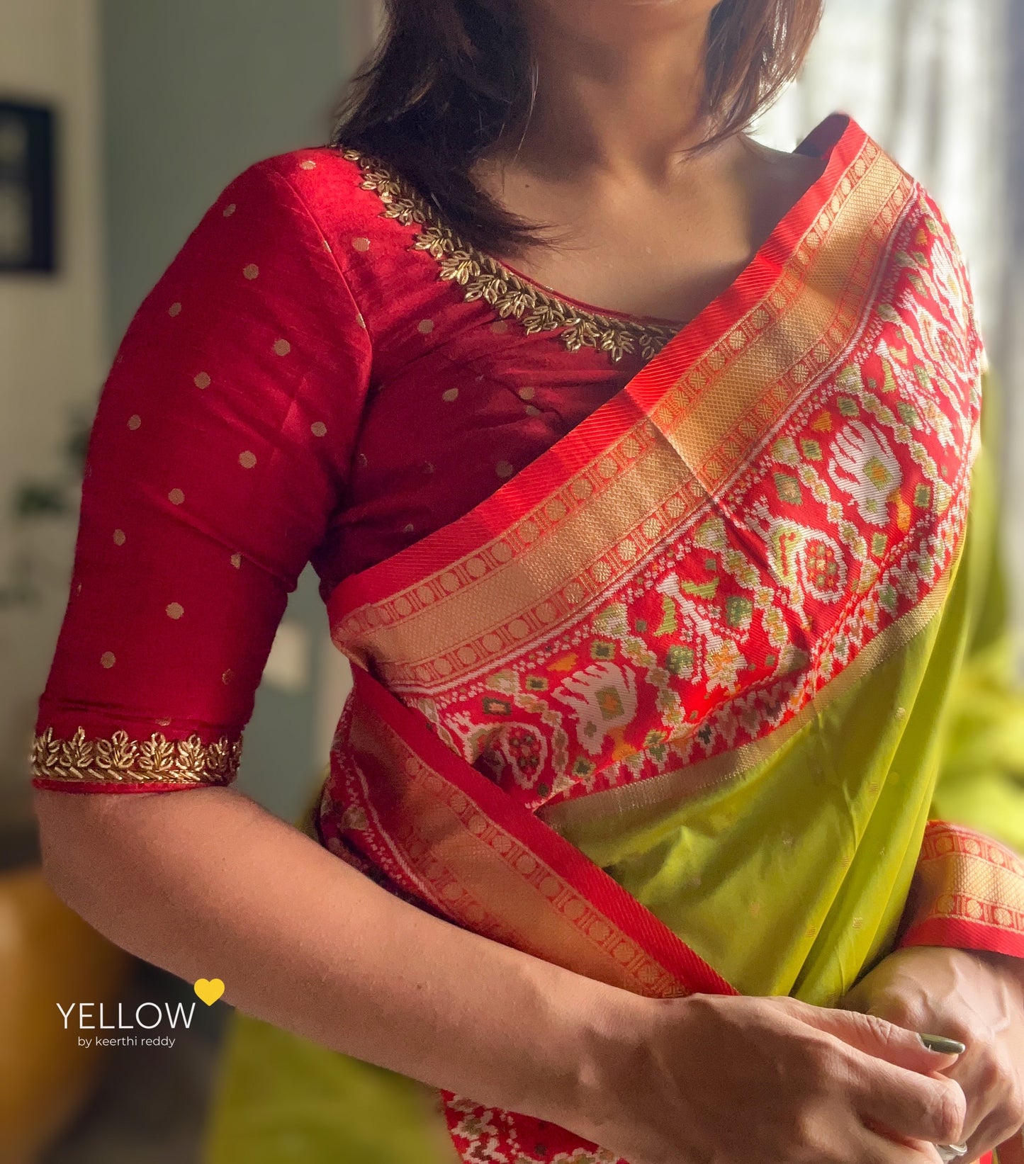 Rawsilk handworked blouse