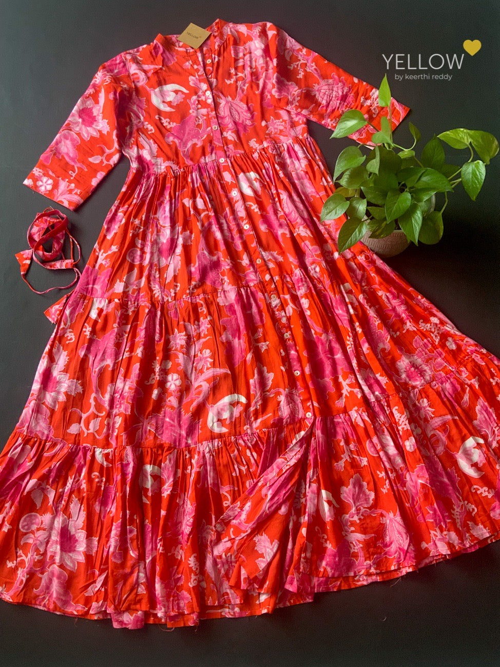 PRINTS AND FLARE - PINK ORANGE