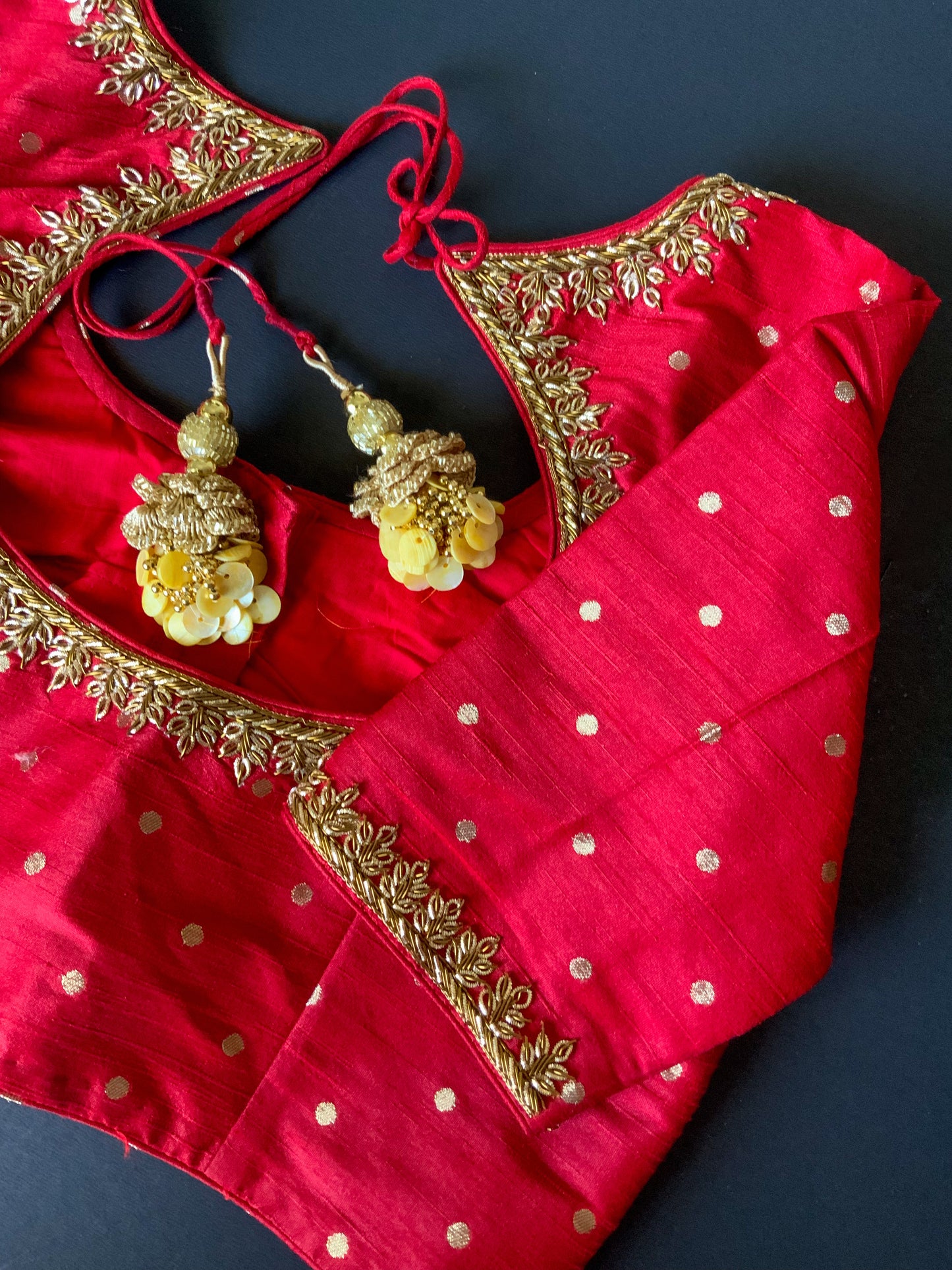 Rawsilk handworked blouse