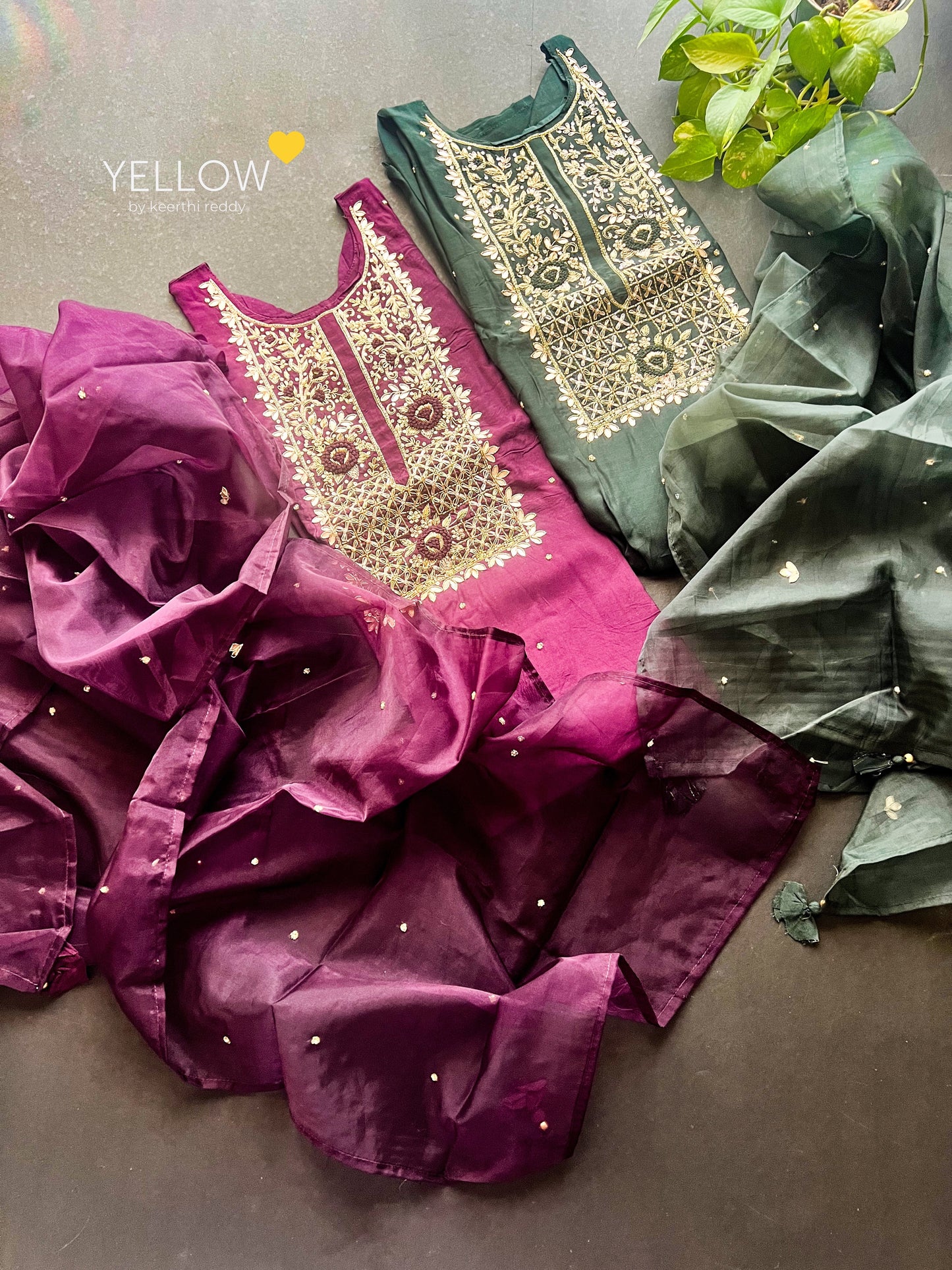 HEAVY HANDWORKED KURTI SET