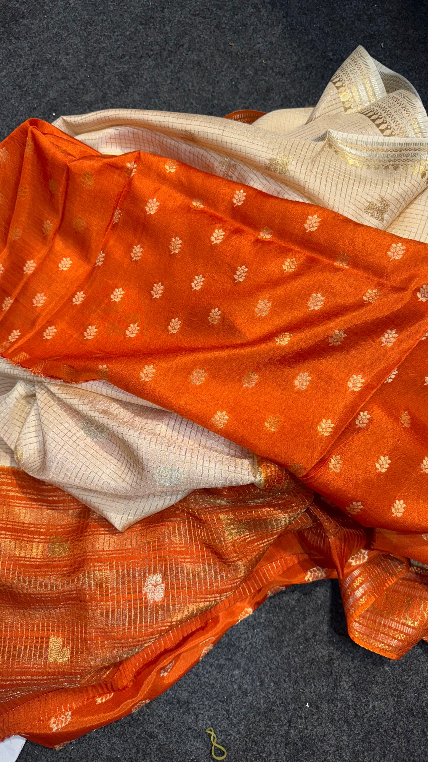 Vintage checks saree