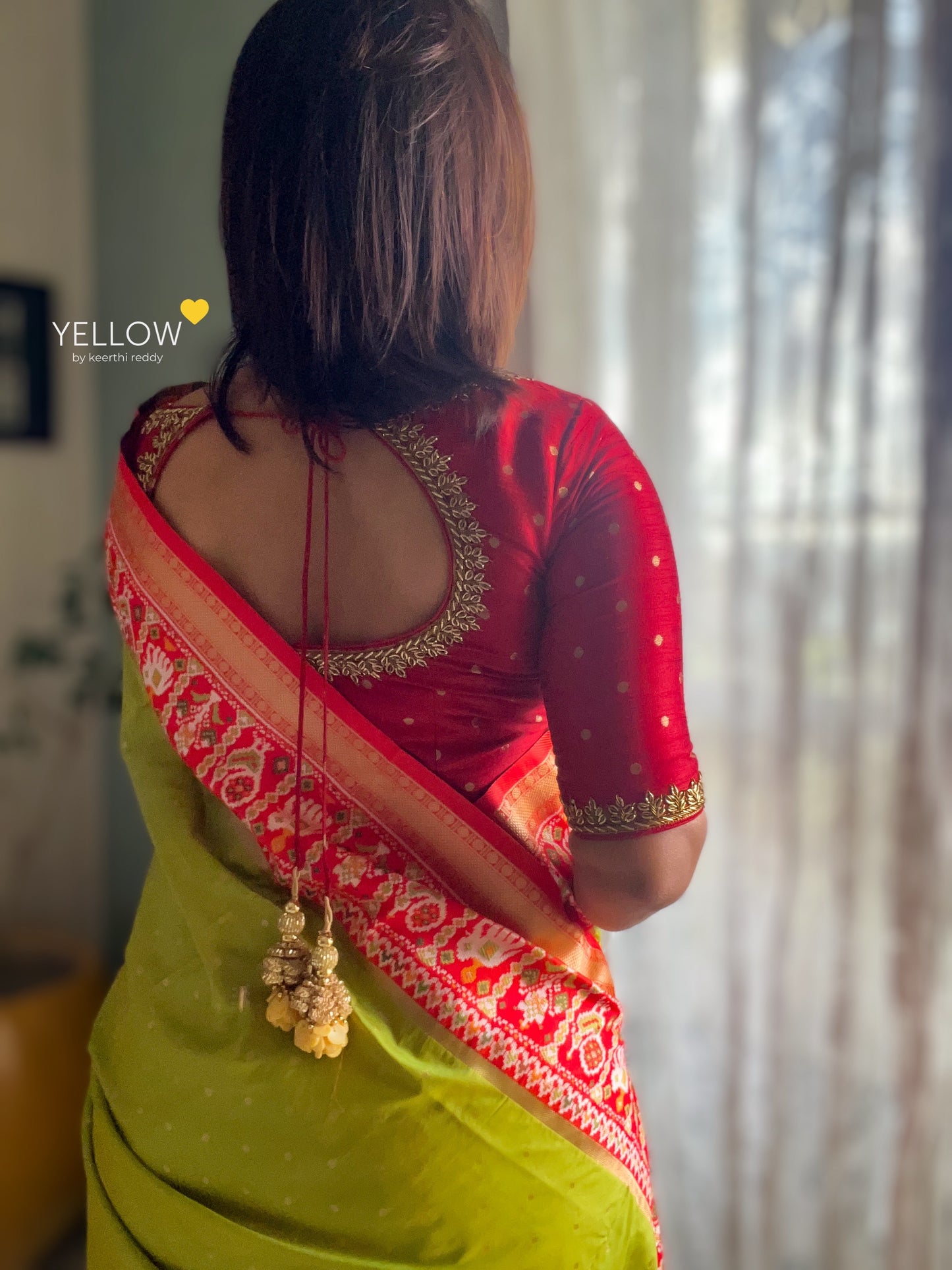 Rawsilk handworked blouse