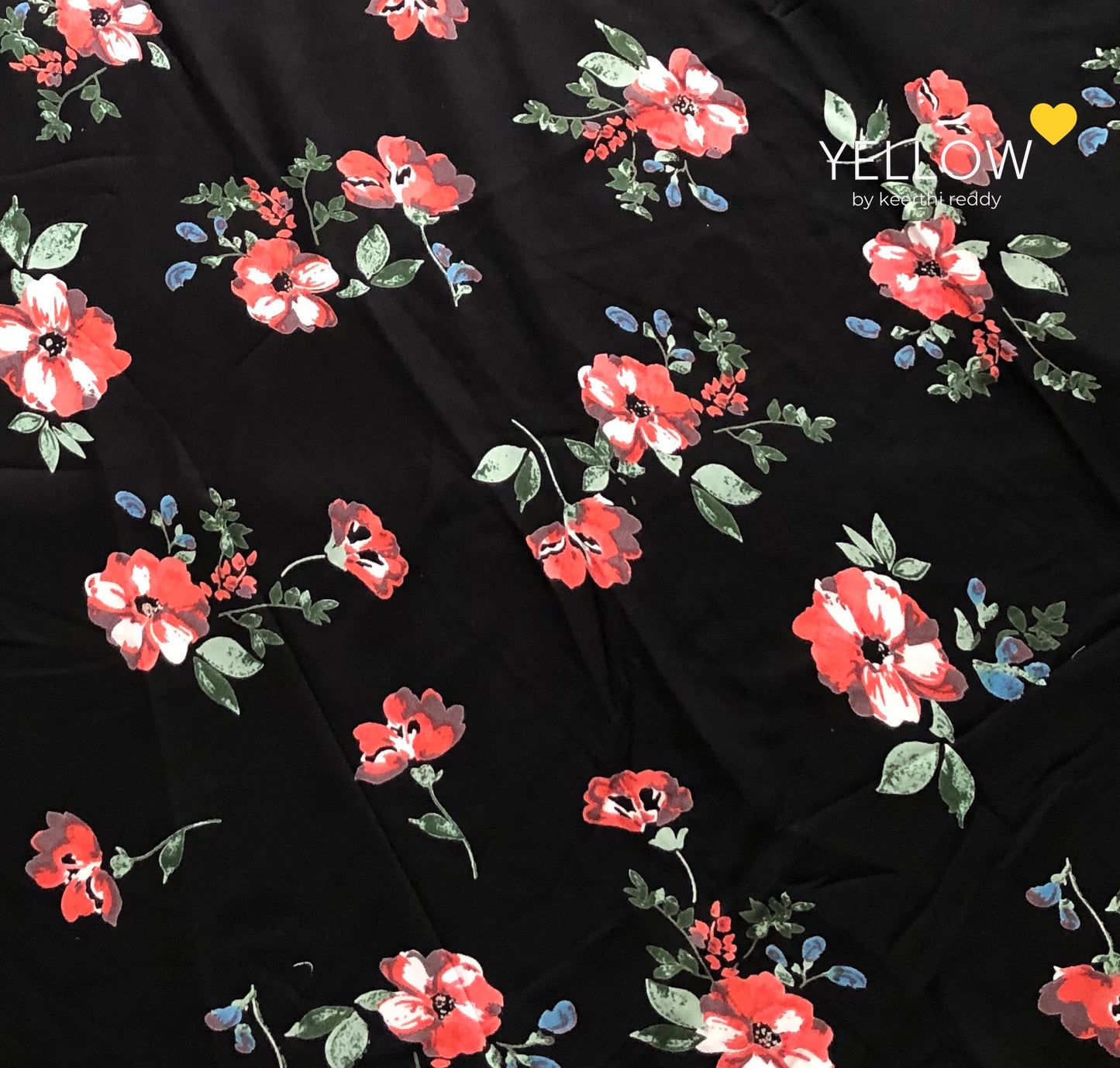 BLACK FLORAL GOWN