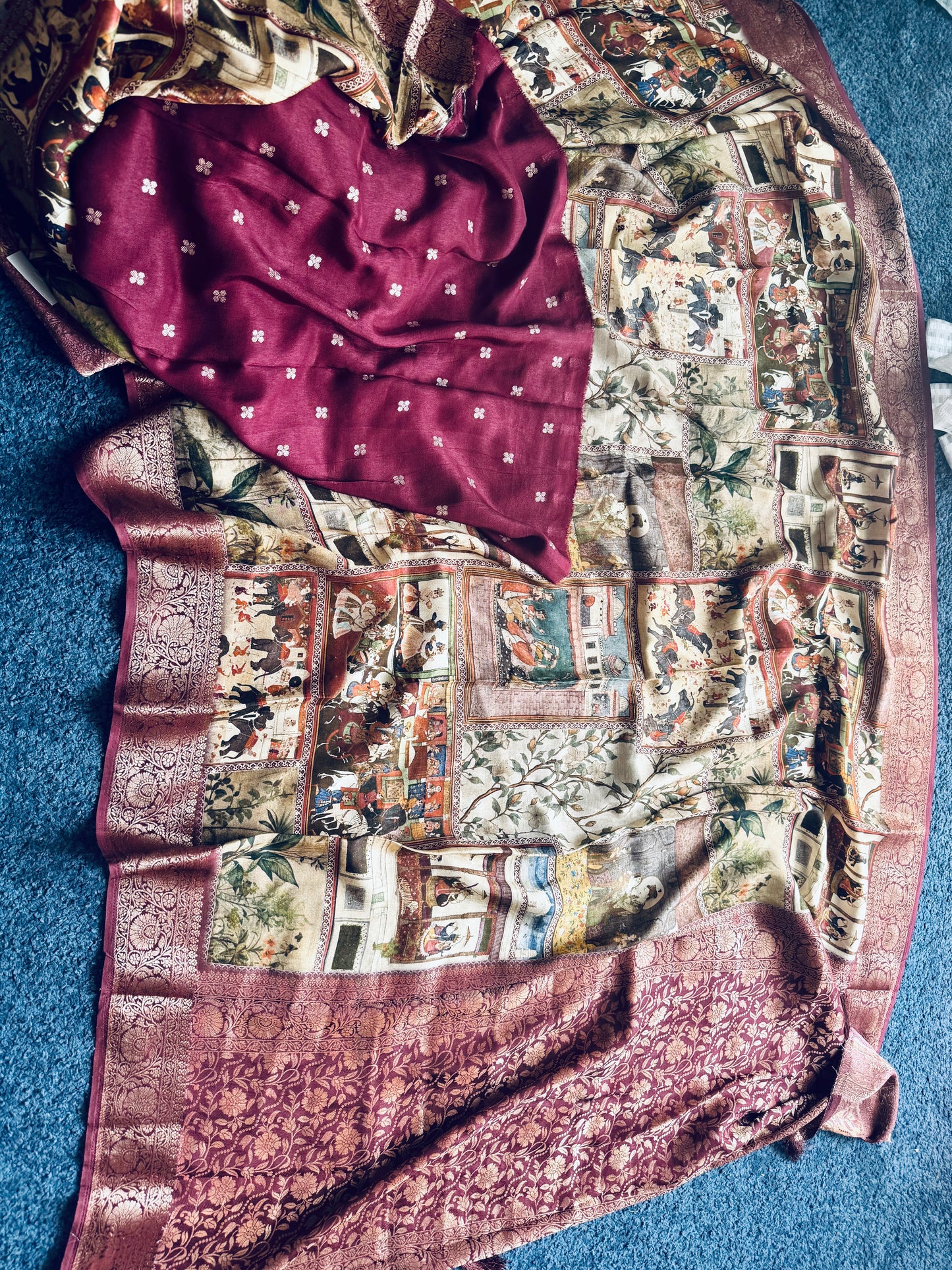 PRINTED DOLA SILK SAREE