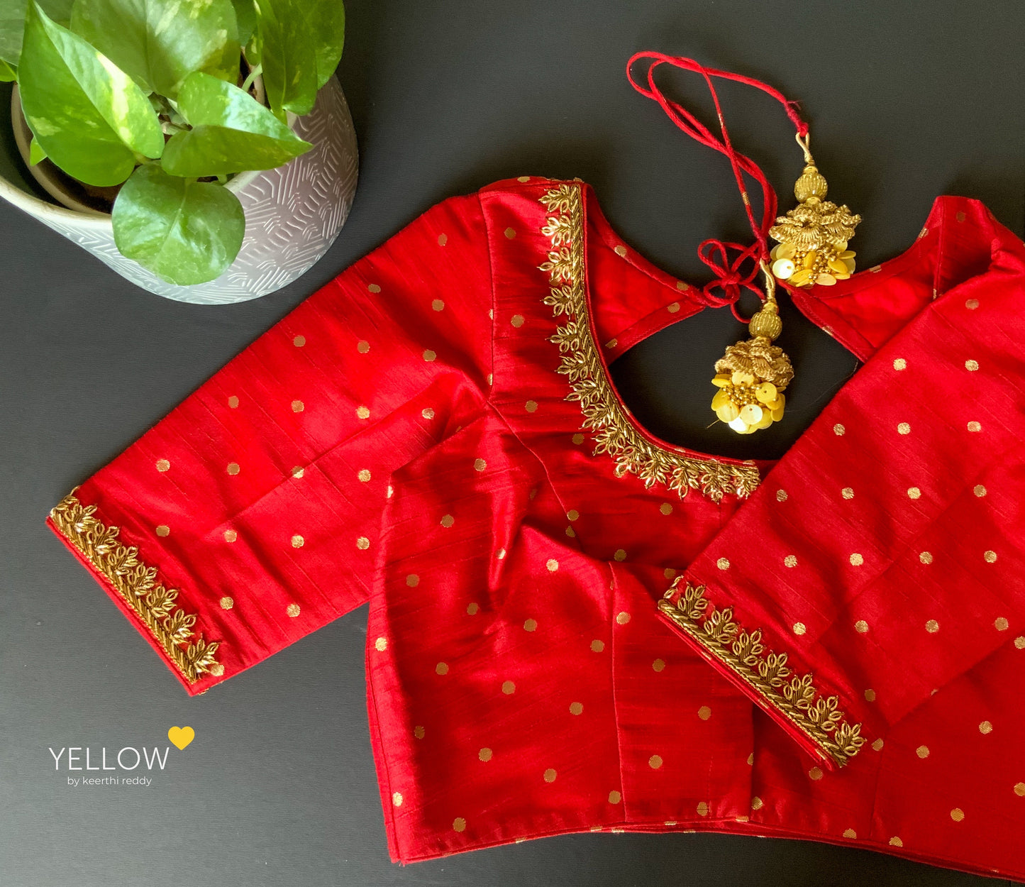 Rawsilk handworked blouse