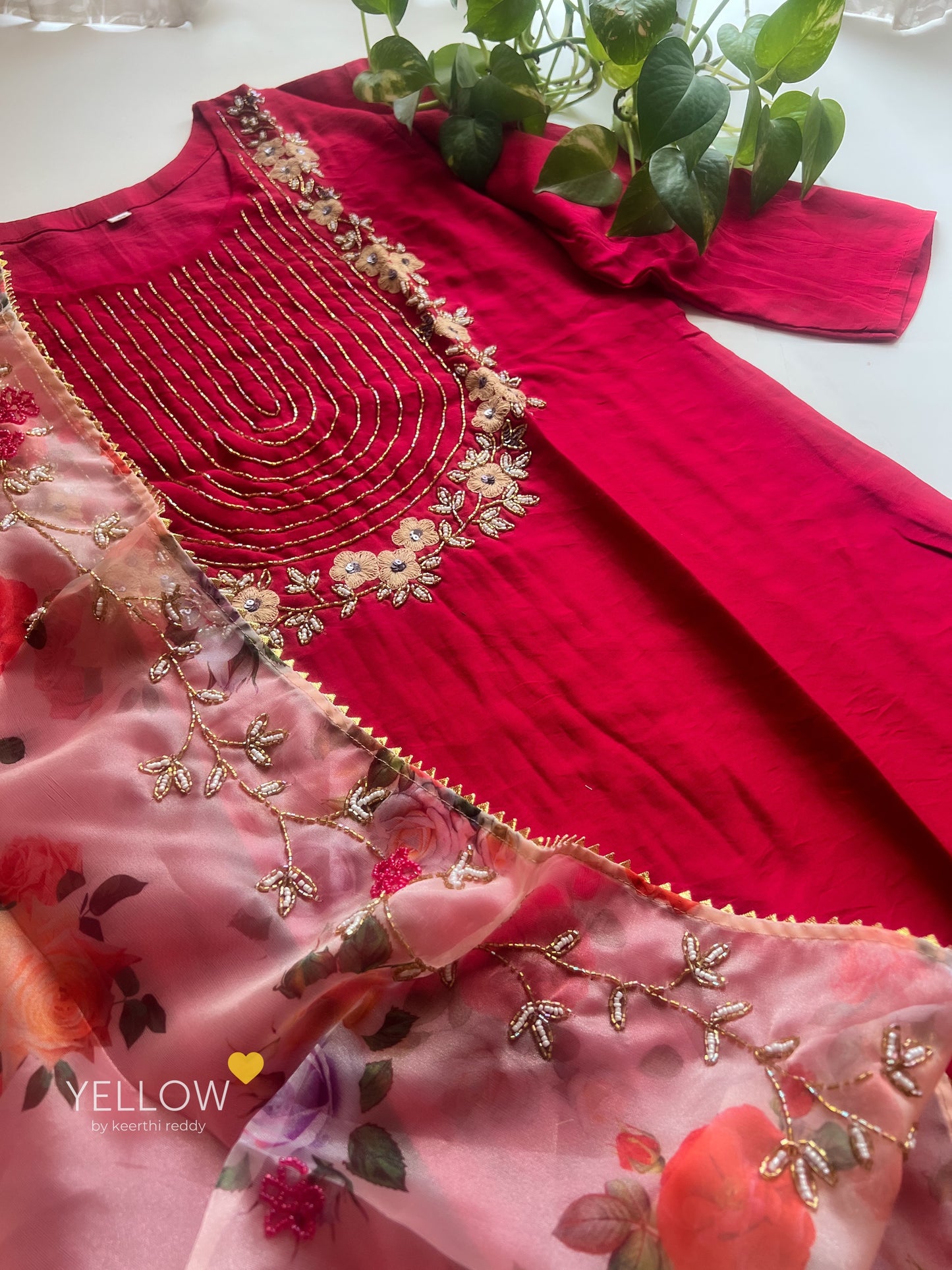 HEAVY BEAD WORKED SUITSET