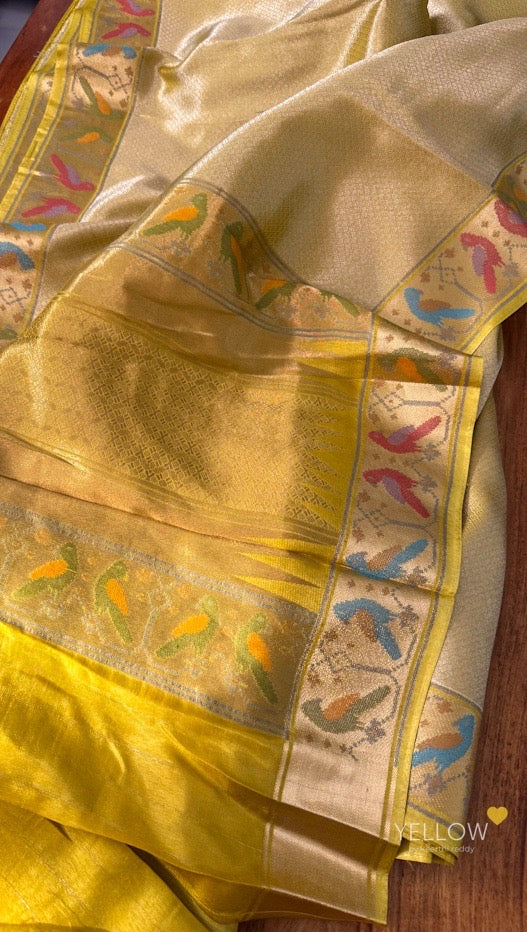 Banarasi weave with paithani borders