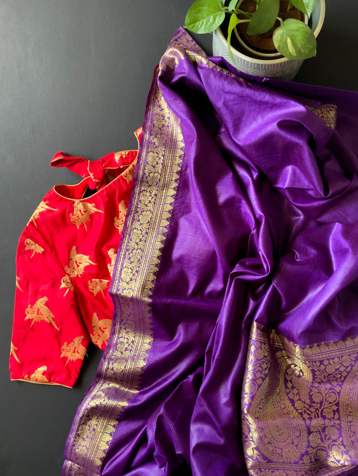 Banaras parrots blouse