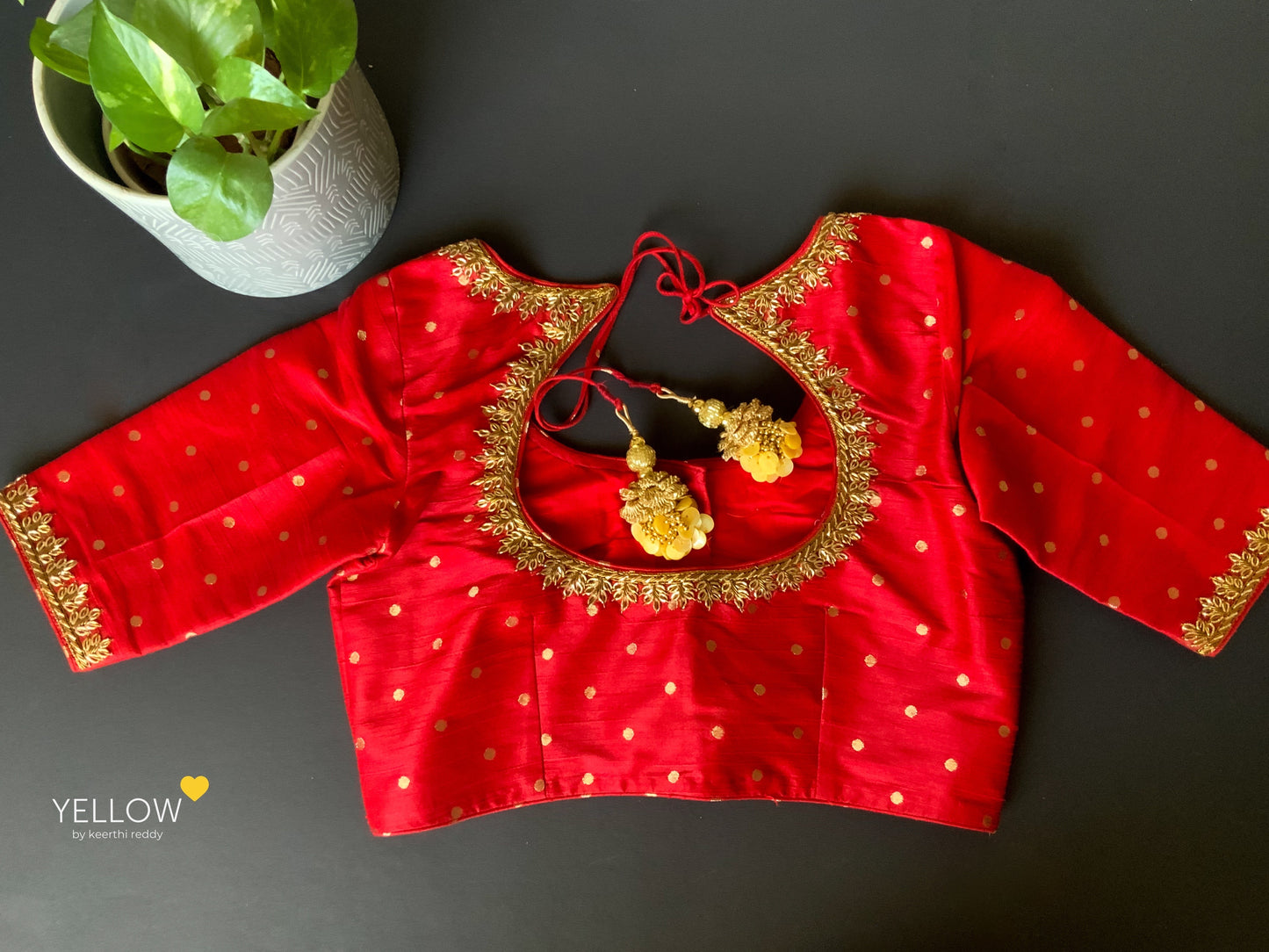 Rawsilk handworked blouse