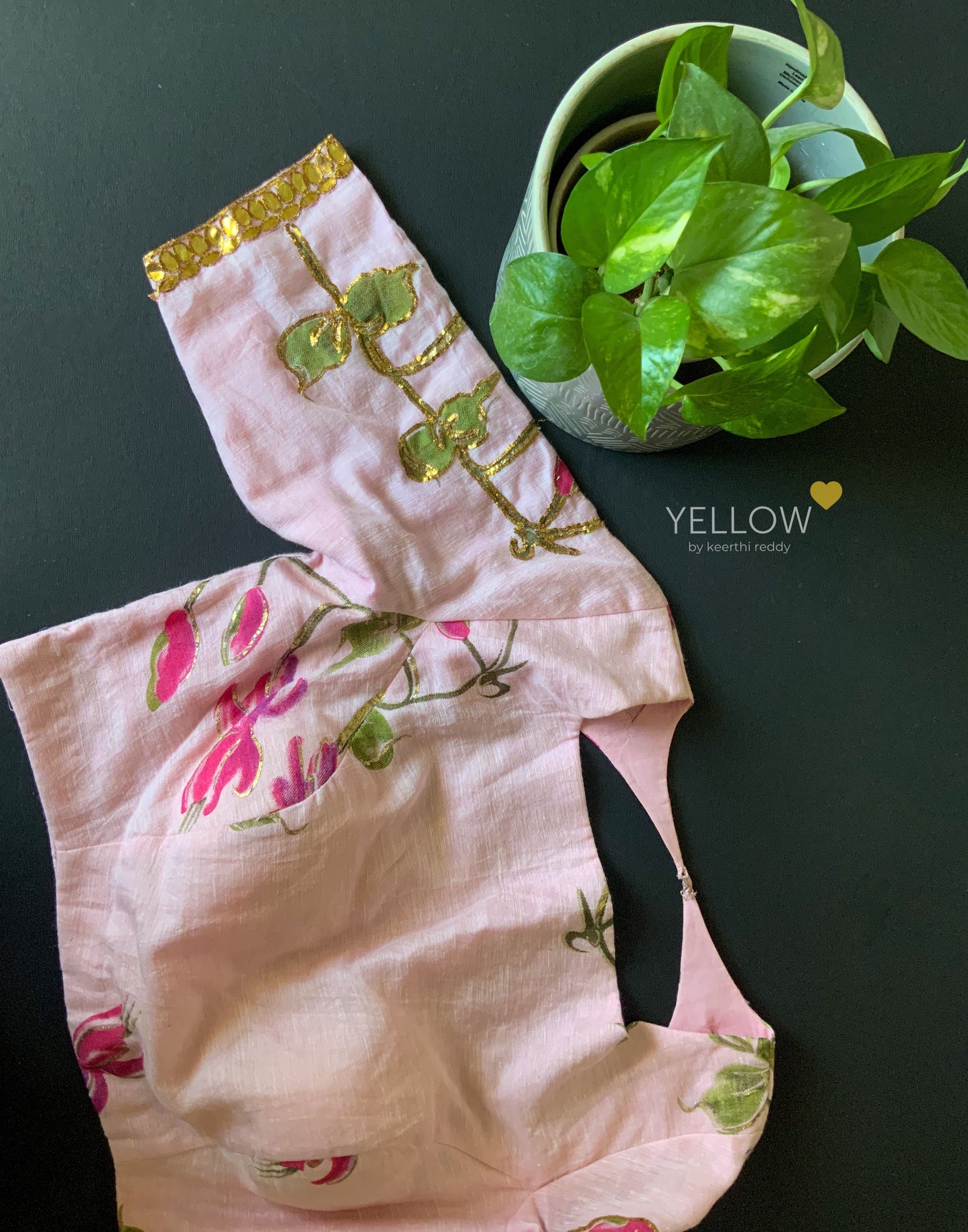 FLORAL HANDWORKED BLOUSE