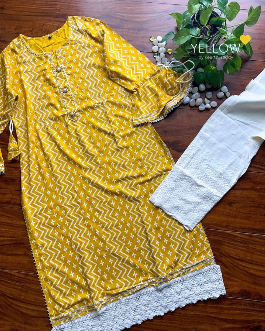 ZIG ZAG KURTI SET