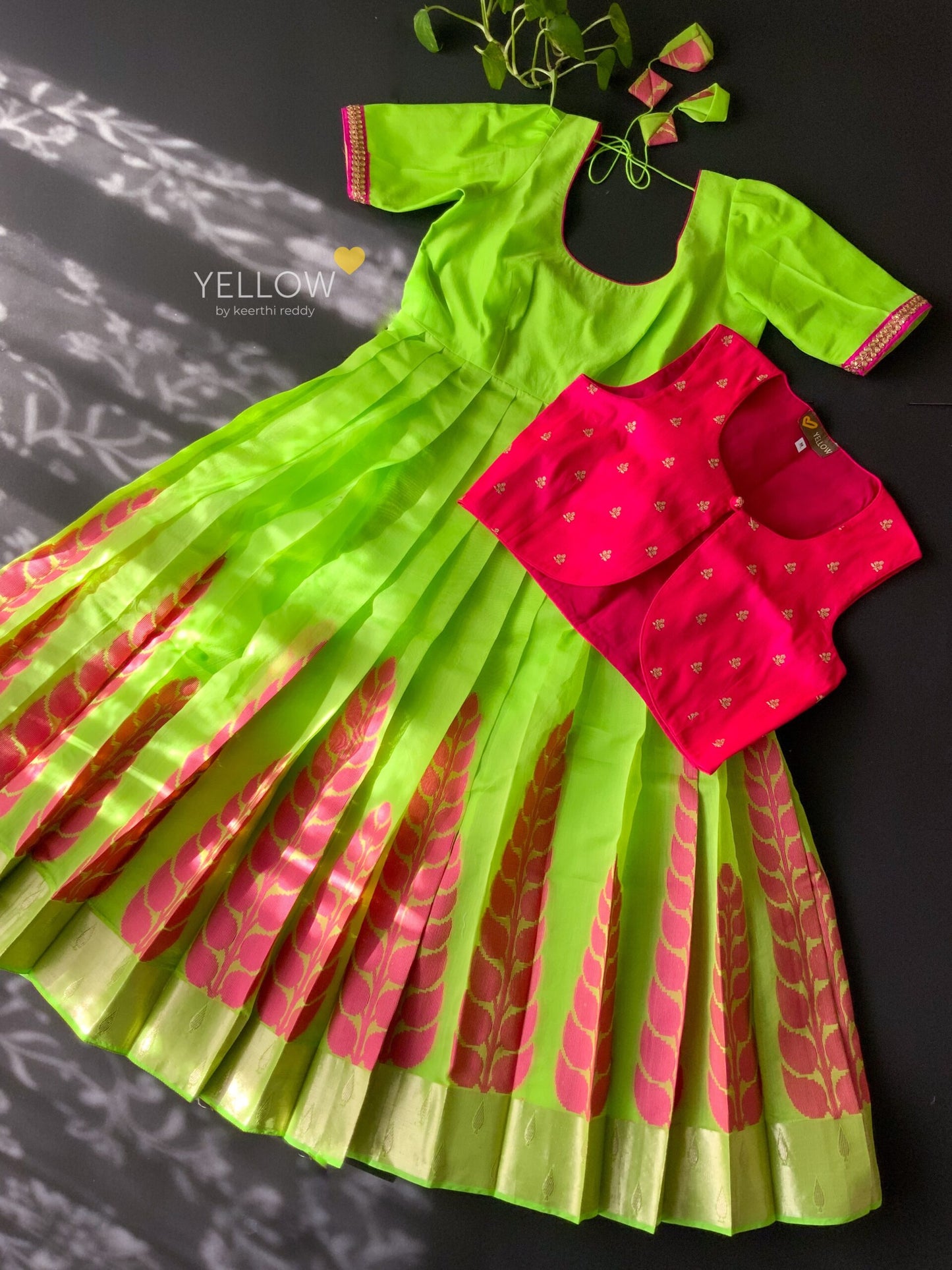 Silk Cotton Pleated Dress
