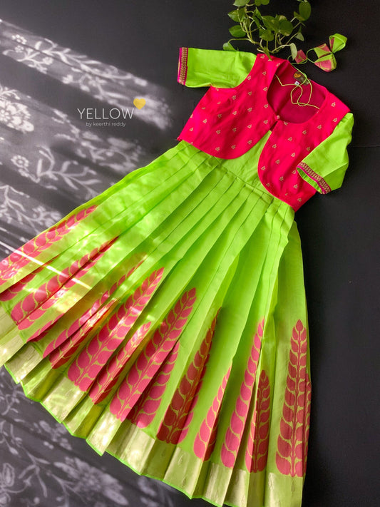 Silk Cotton Pleated Dress