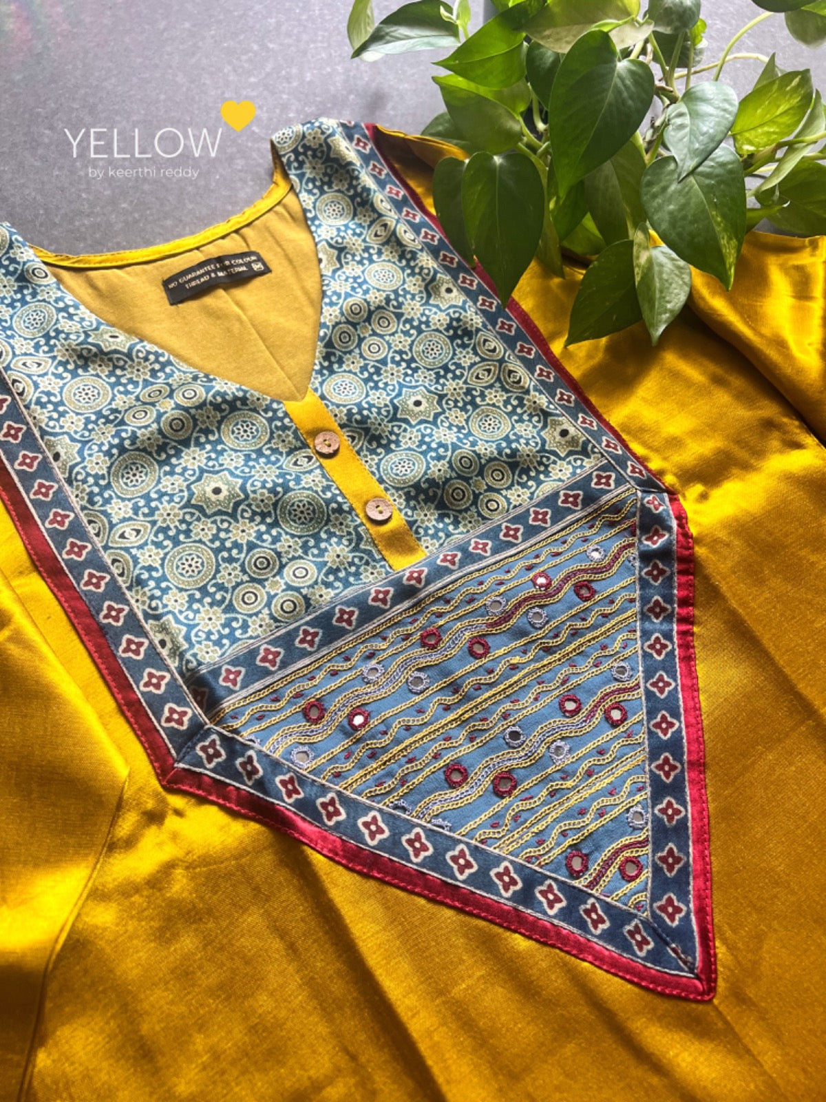 Ajrakh Mirror Work Kurti