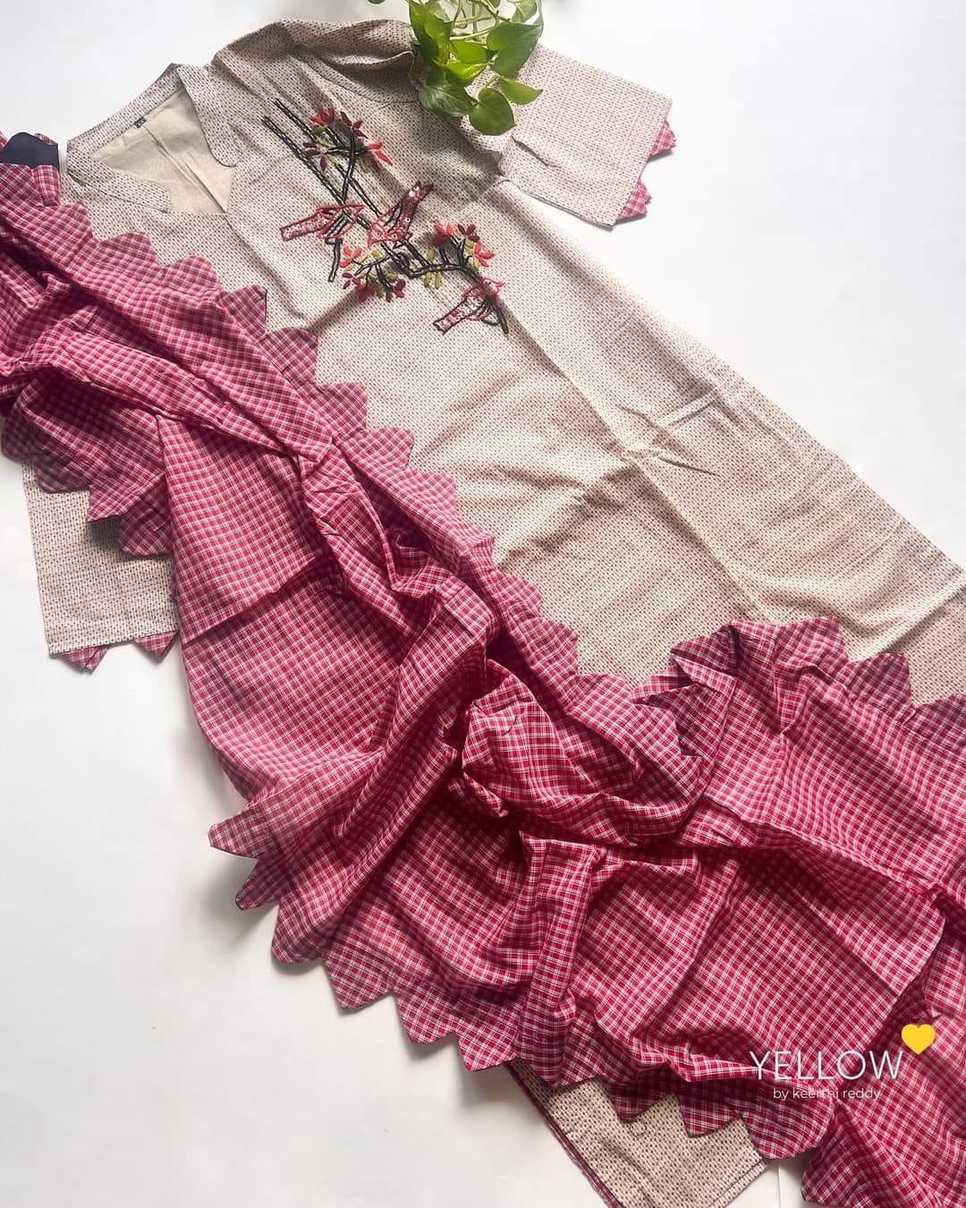 Cotton Kurti With Thread Embroidery