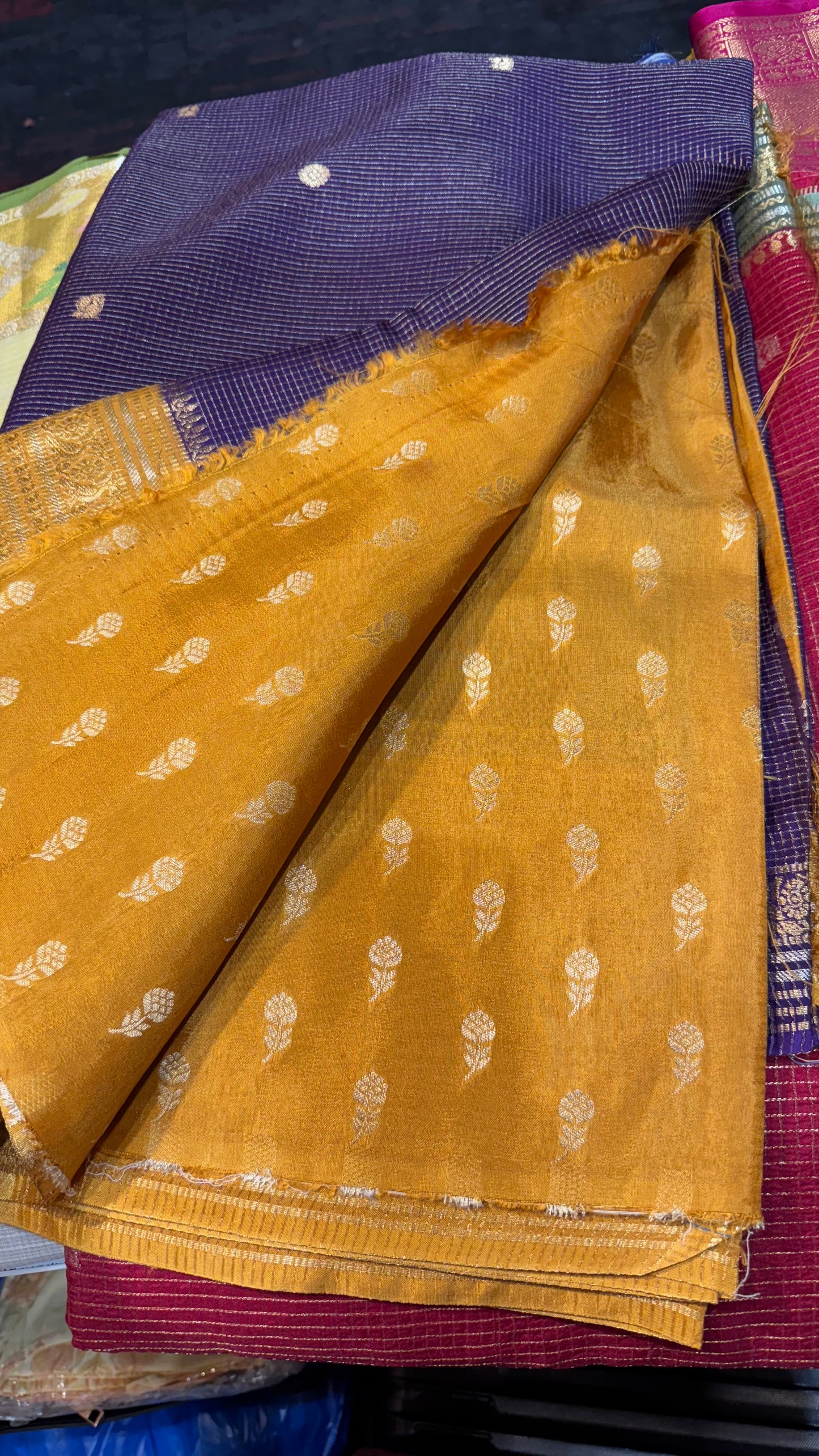 Vintage checks saree