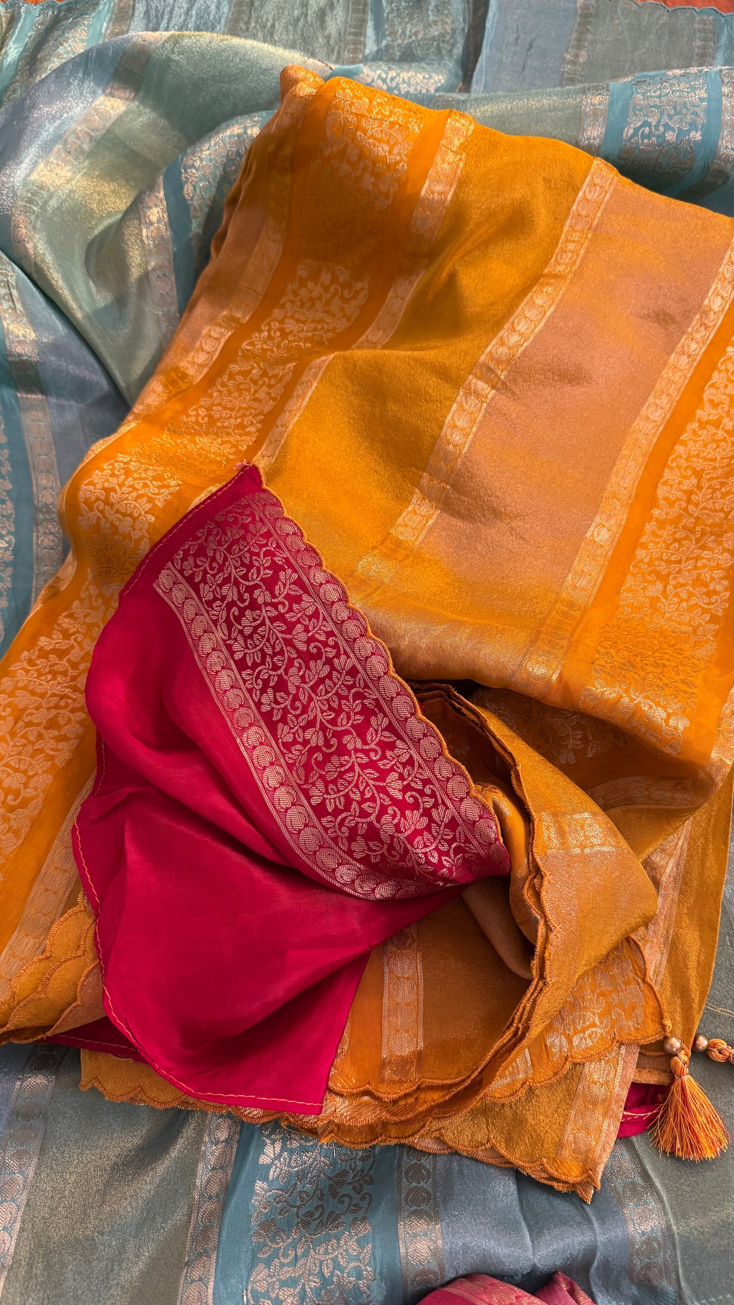 Chinon crape sarees ✨