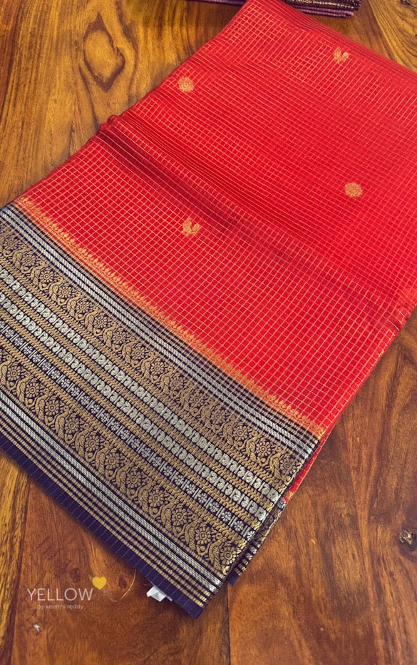 ZARI CHECKS SILK SAREE