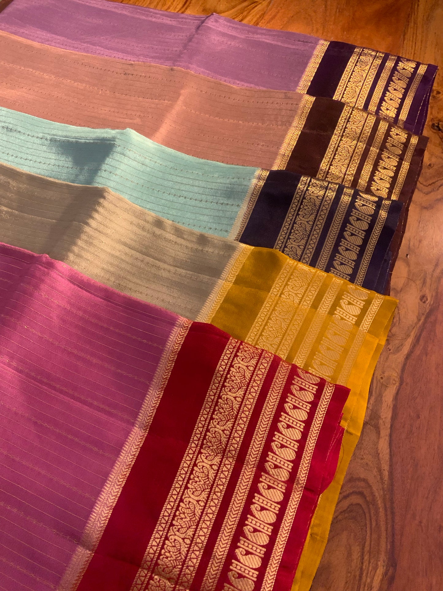 Zari stripes with traditional border