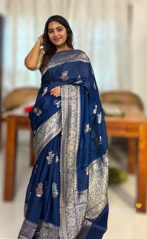 SILK KOTA SAREES WITH ANTIQUE ZARI BORDERS
