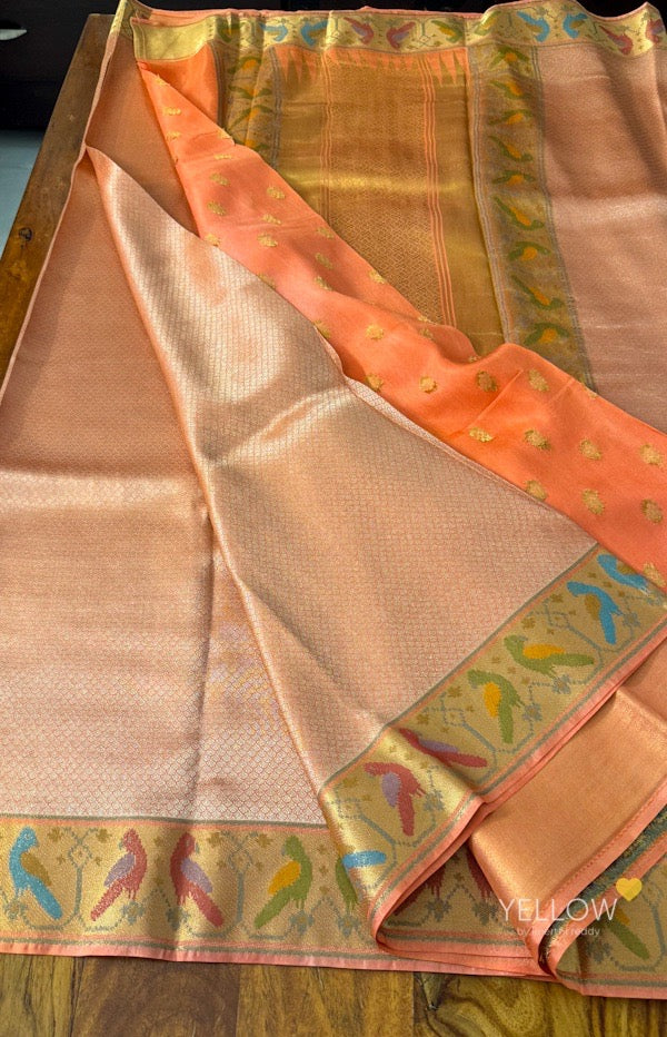 Banarasi weave with paithani borders