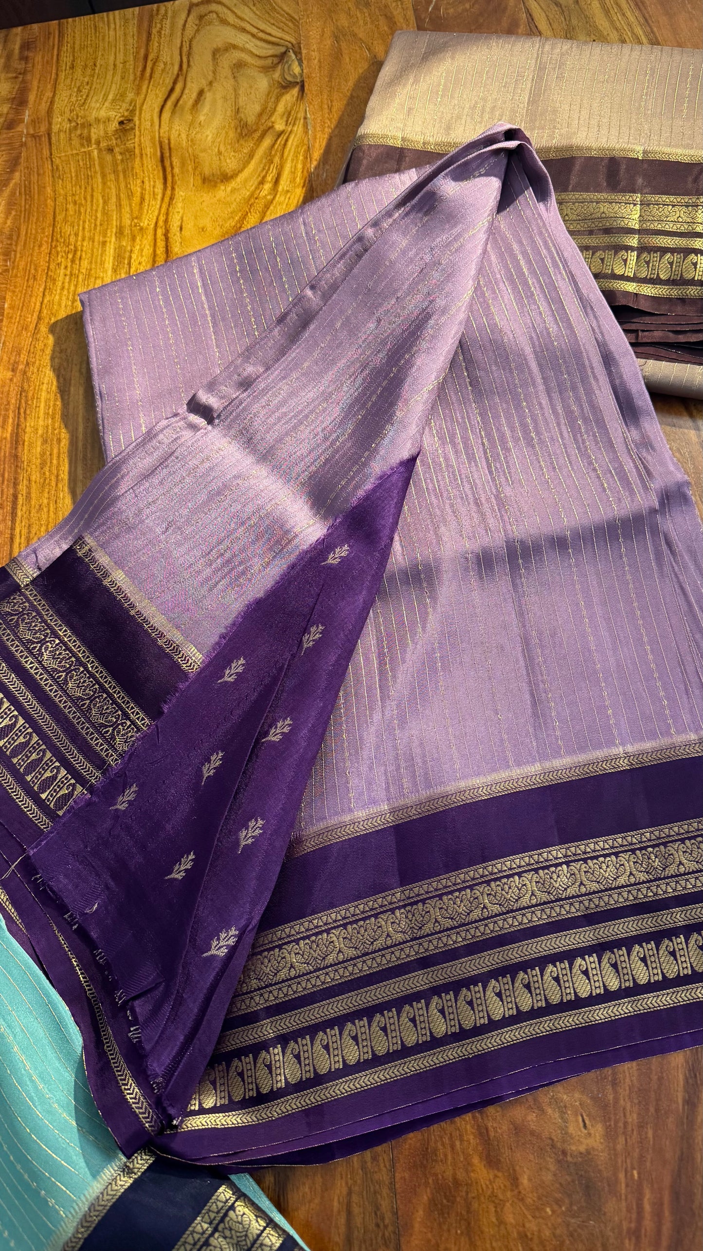 Zari stripes with traditional border