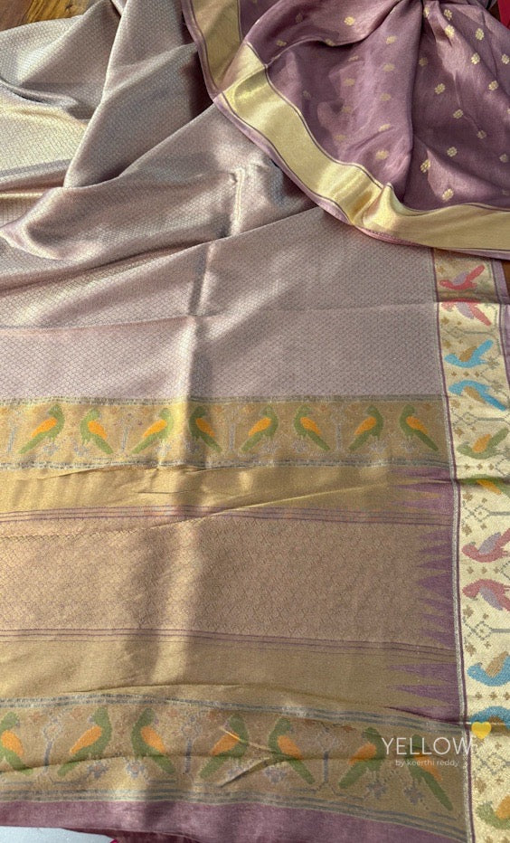 Banarasi weave with paithani borders