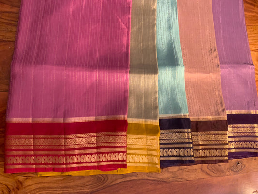 Zari stripes with traditional border