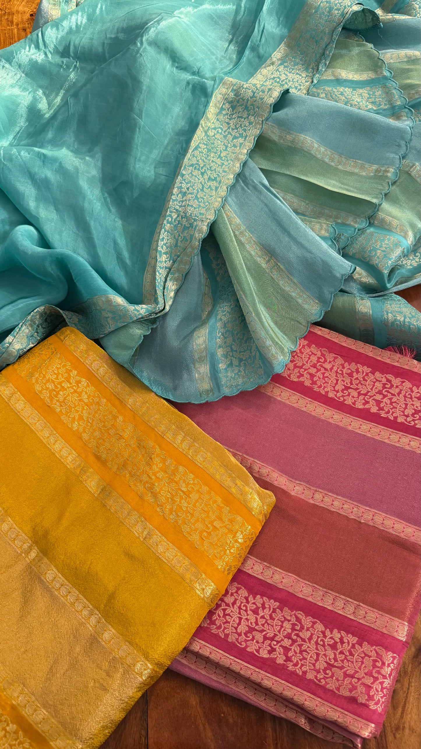 Chinon crape sarees ✨