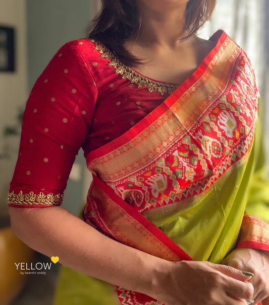Rawsilk handworked blouse