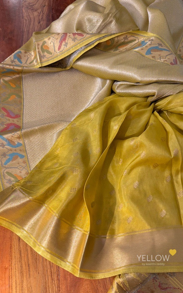 Banarasi weave with paithani borders