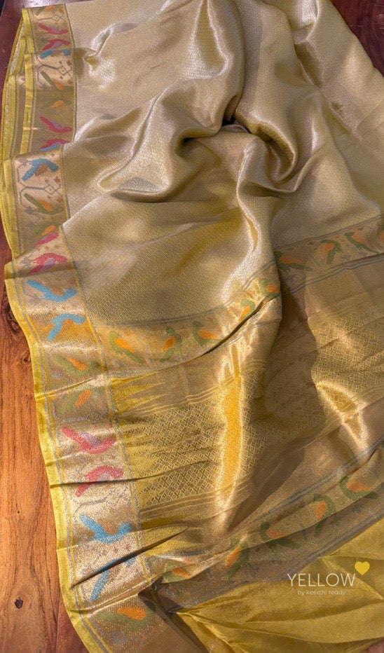 Banarasi weave with paithani borders