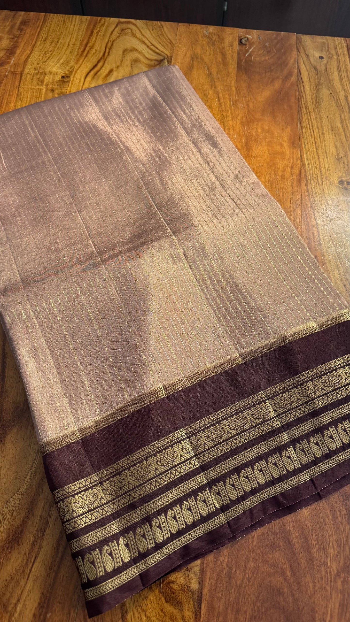 Zari stripes with traditional border