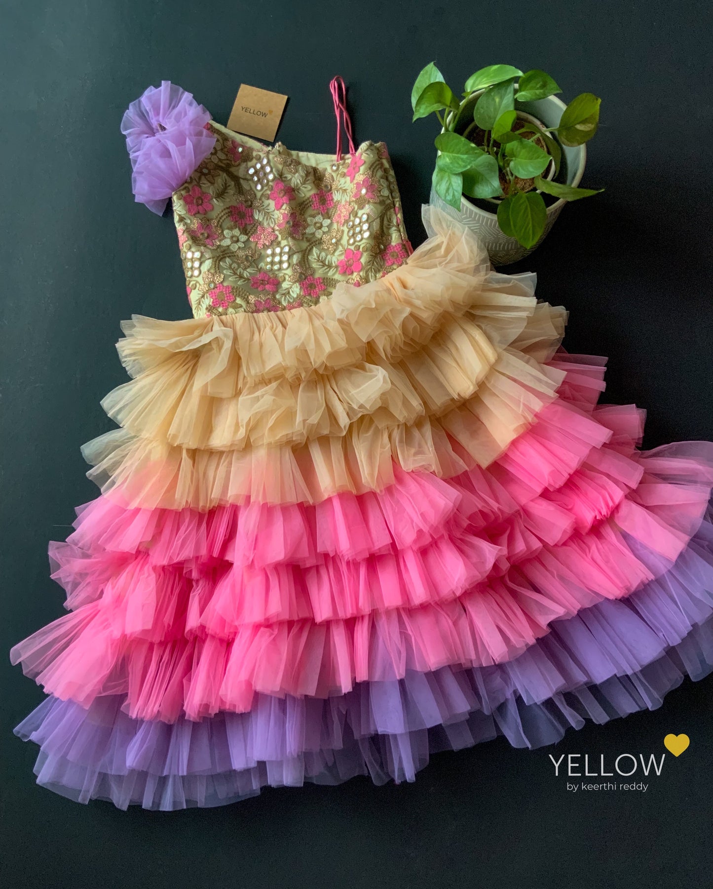 KIDS RUFFLE MULTI DRESS