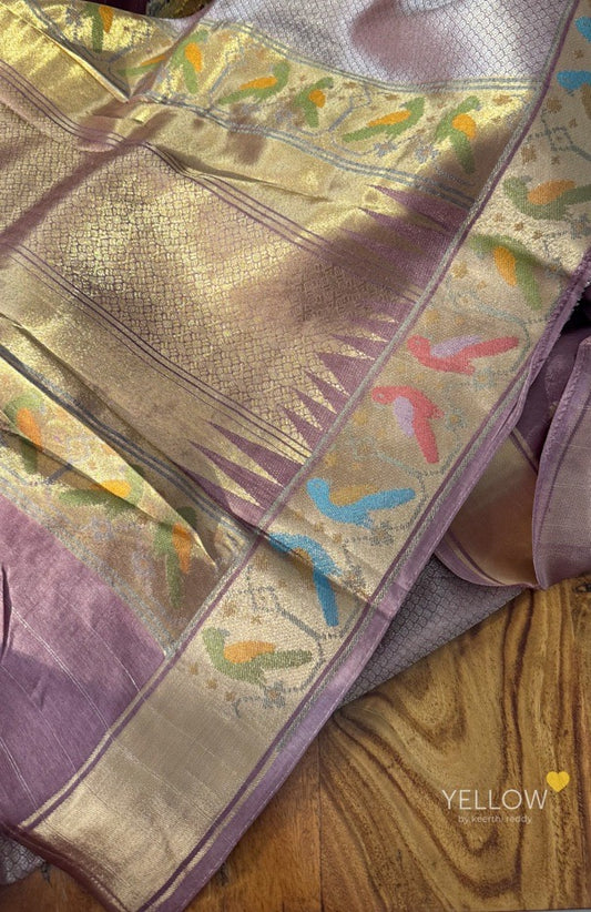 Banarasi weave with paithani borders