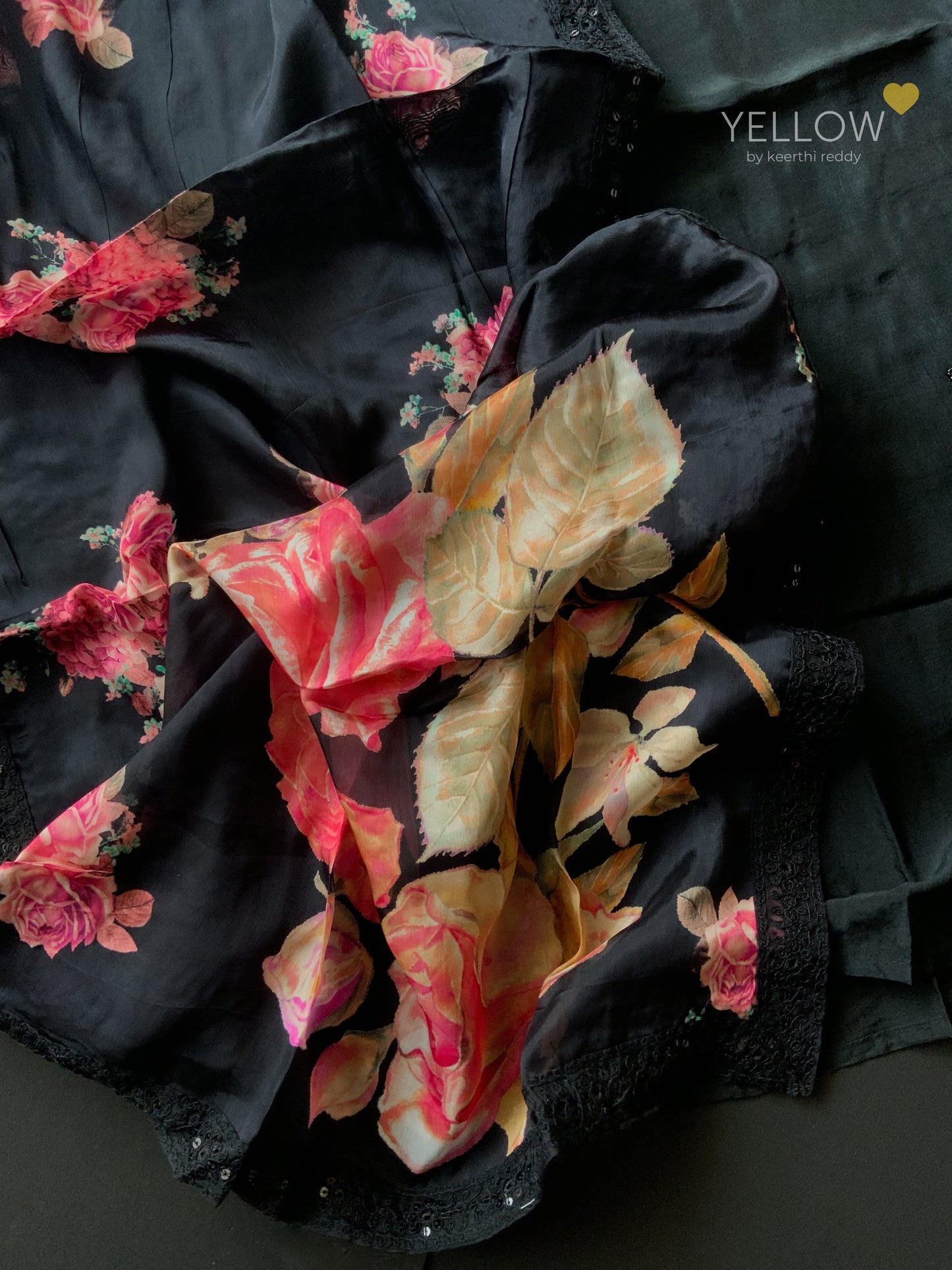 BLACK MUSLIN SUIT