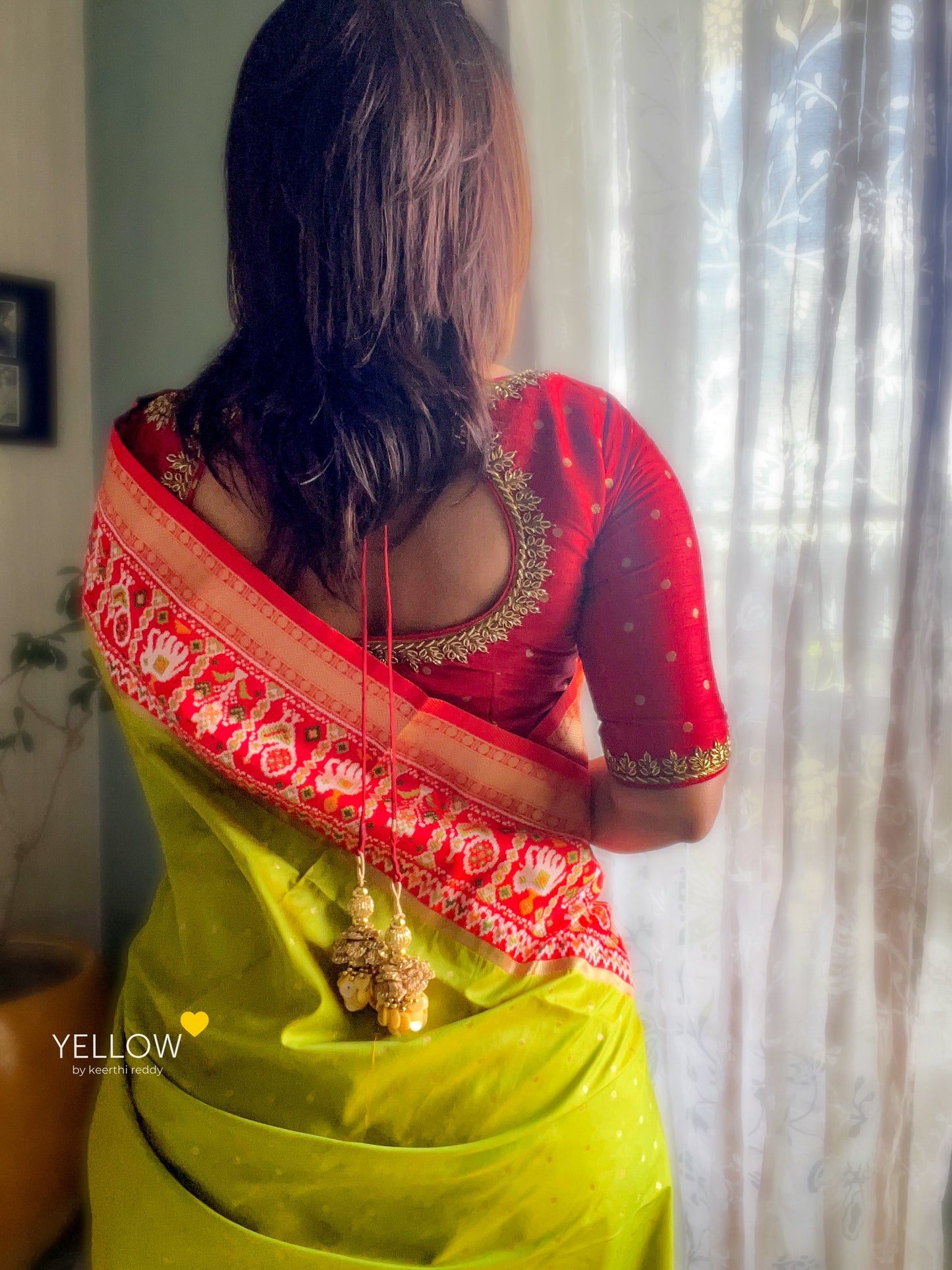 Rawsilk handworked blouse