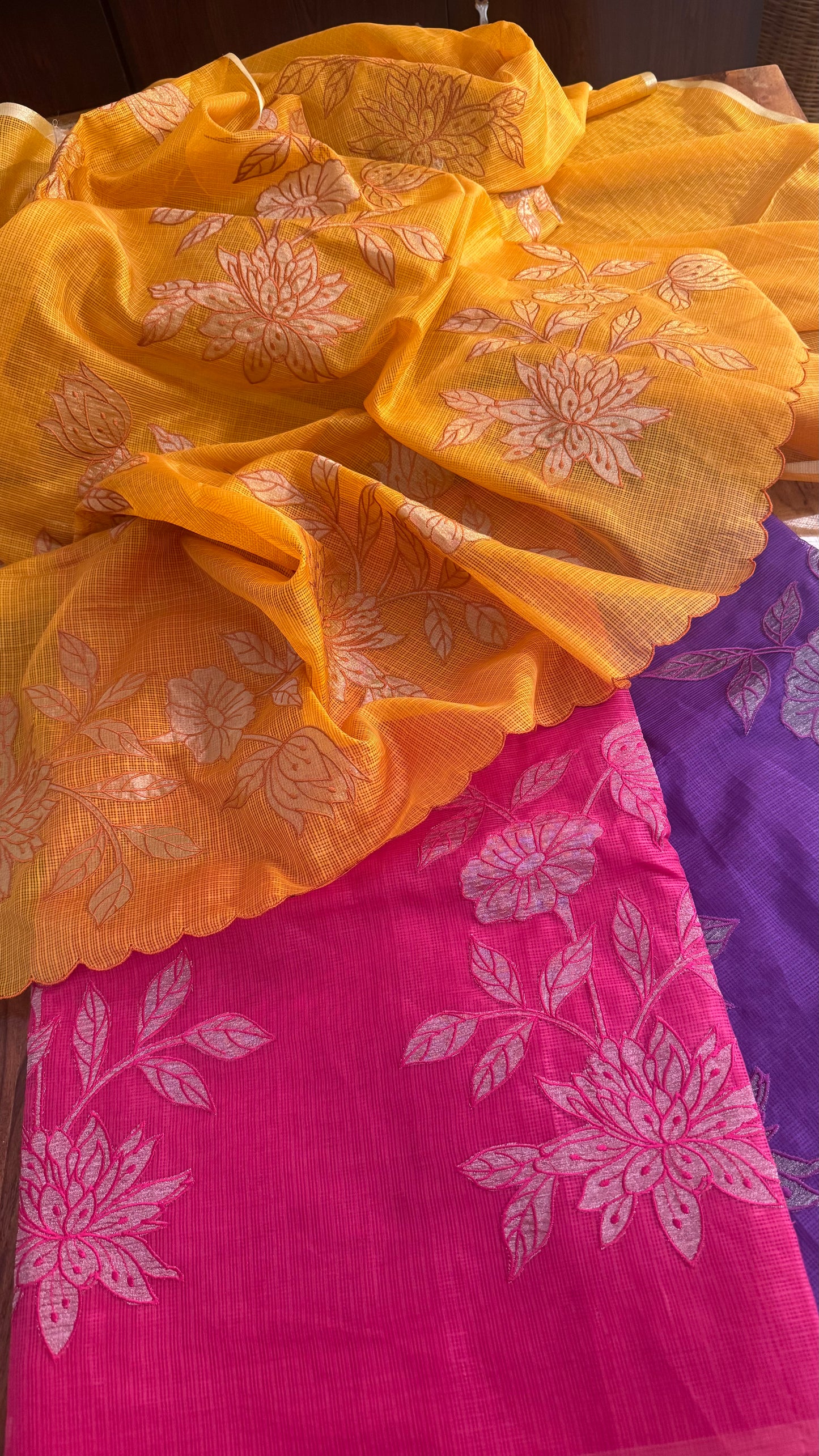 Appliqué Kota sarees