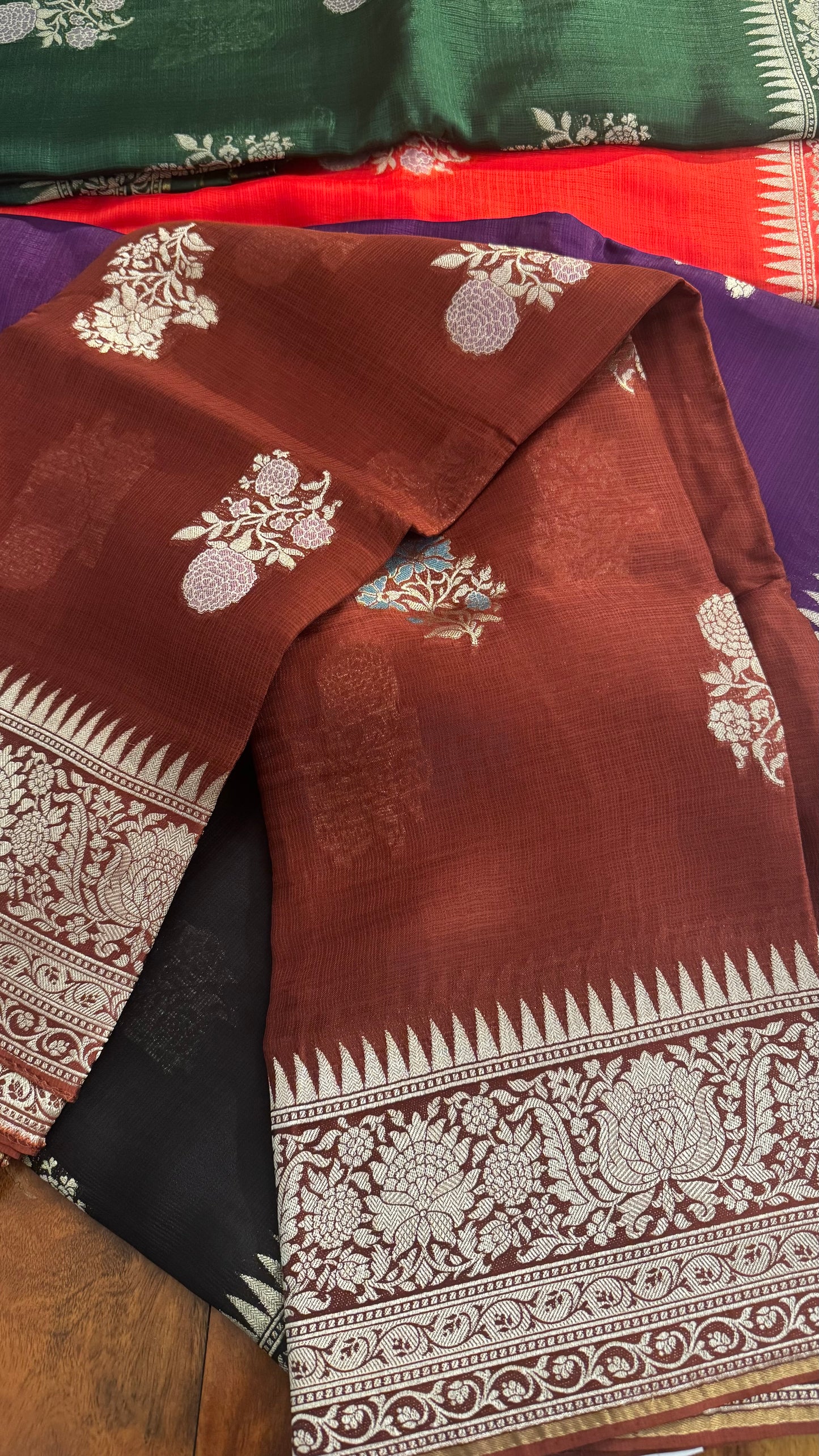 SILK KOTA SAREES WITH ANTIQUE ZARI BORDERS