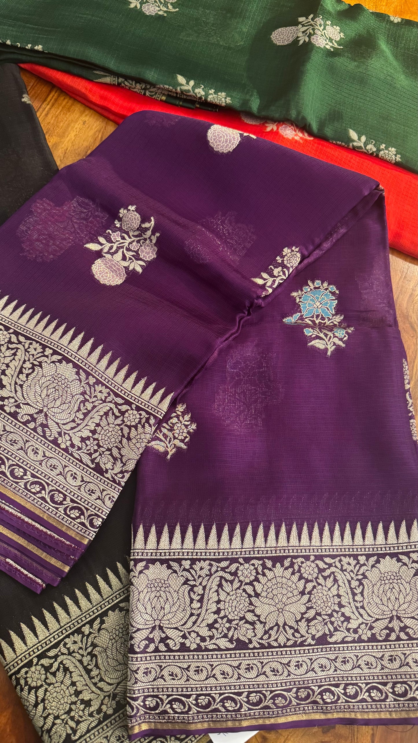 SILK KOTA SAREES WITH ANTIQUE ZARI BORDERS