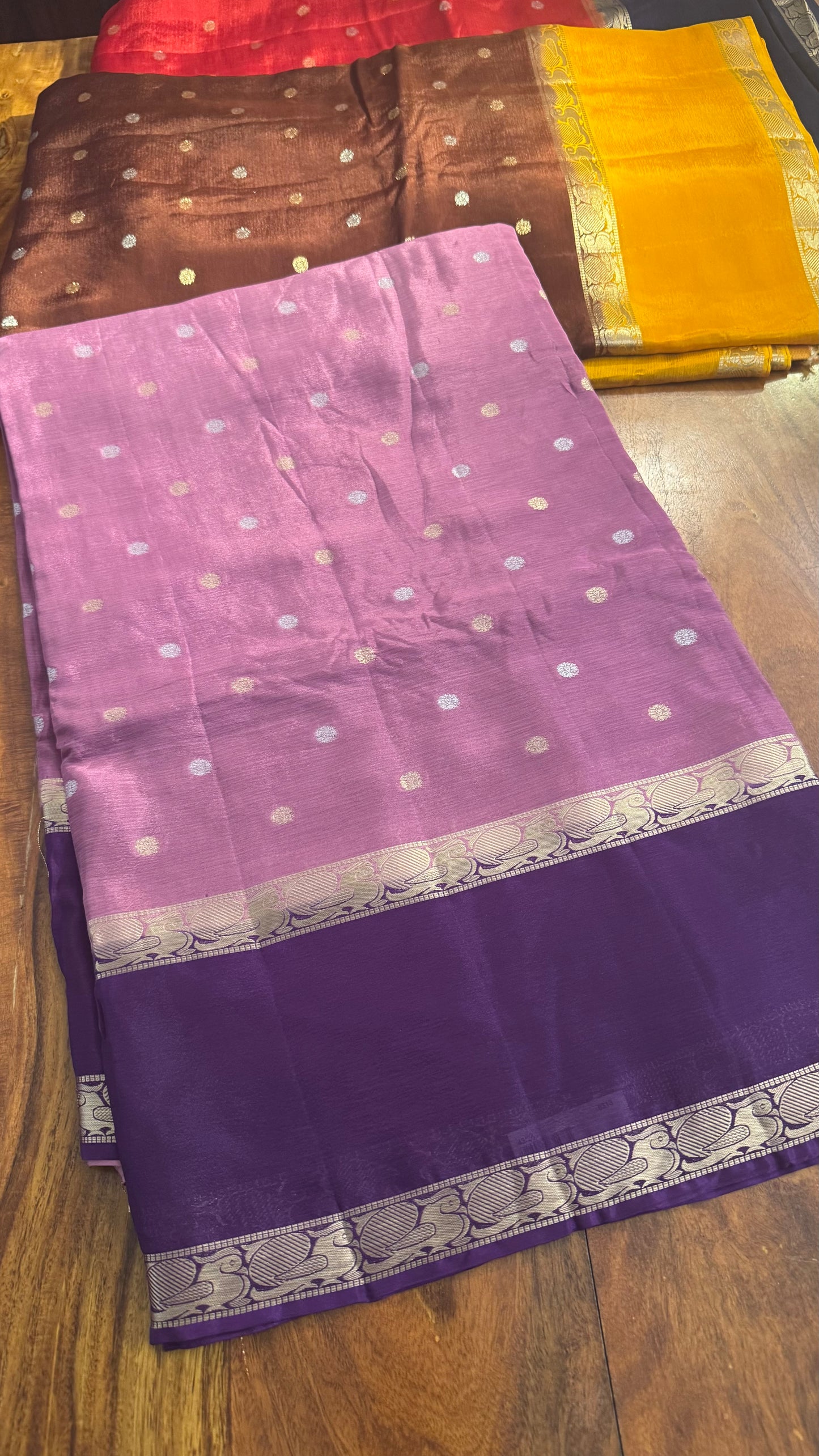 CRAPE SAREES WITH VINTAGE BORDERS